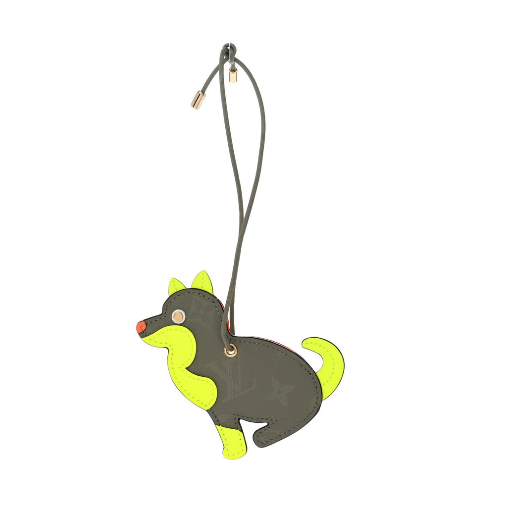 Louis Vuitton Monogram Titanium Dog Name Tag