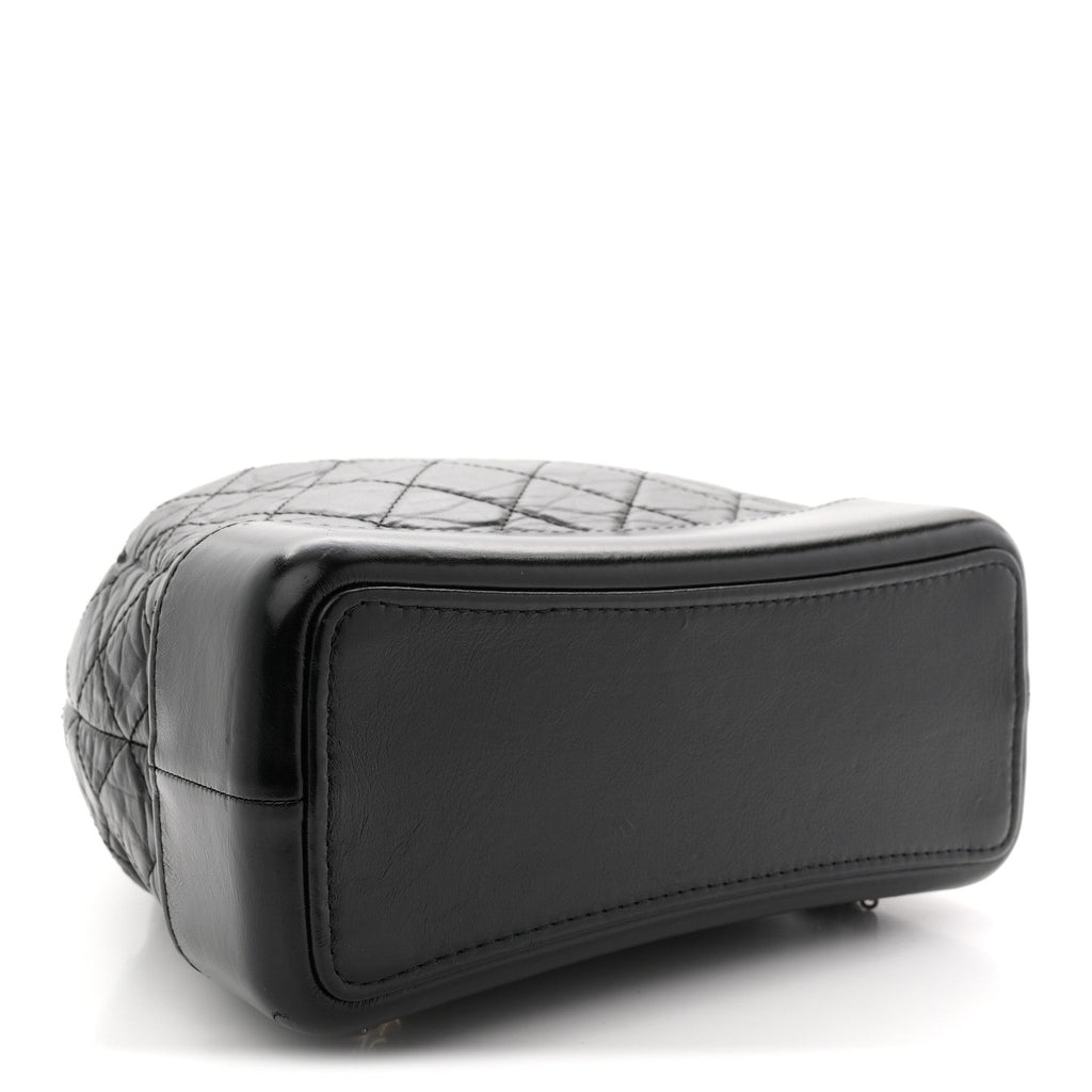 Chanel Aged Calfskin Quilted Small Gabrielle Backpack Black