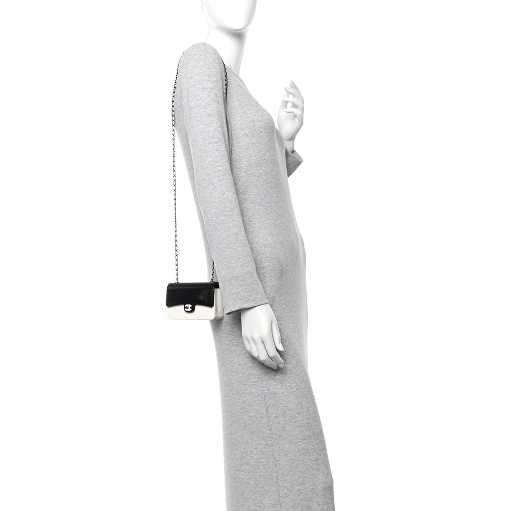 Chanel Plexiglass Plexi Coco Bag Black White