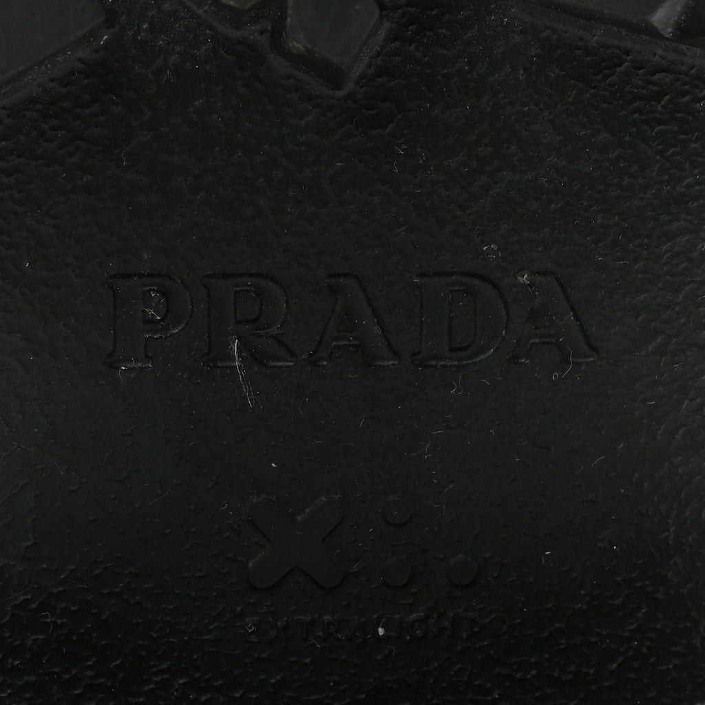 Prada Spazzolato Rois Monolith 55mm Derby Loafers 38 Black