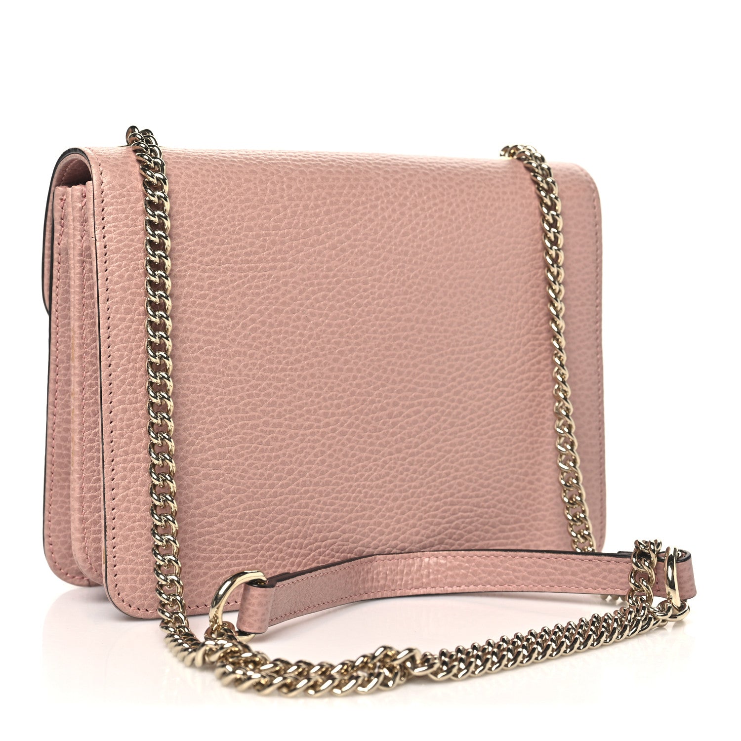 Gucci Dollar Calfskin Small Interlocking G Shoulder Bag Soft Pink