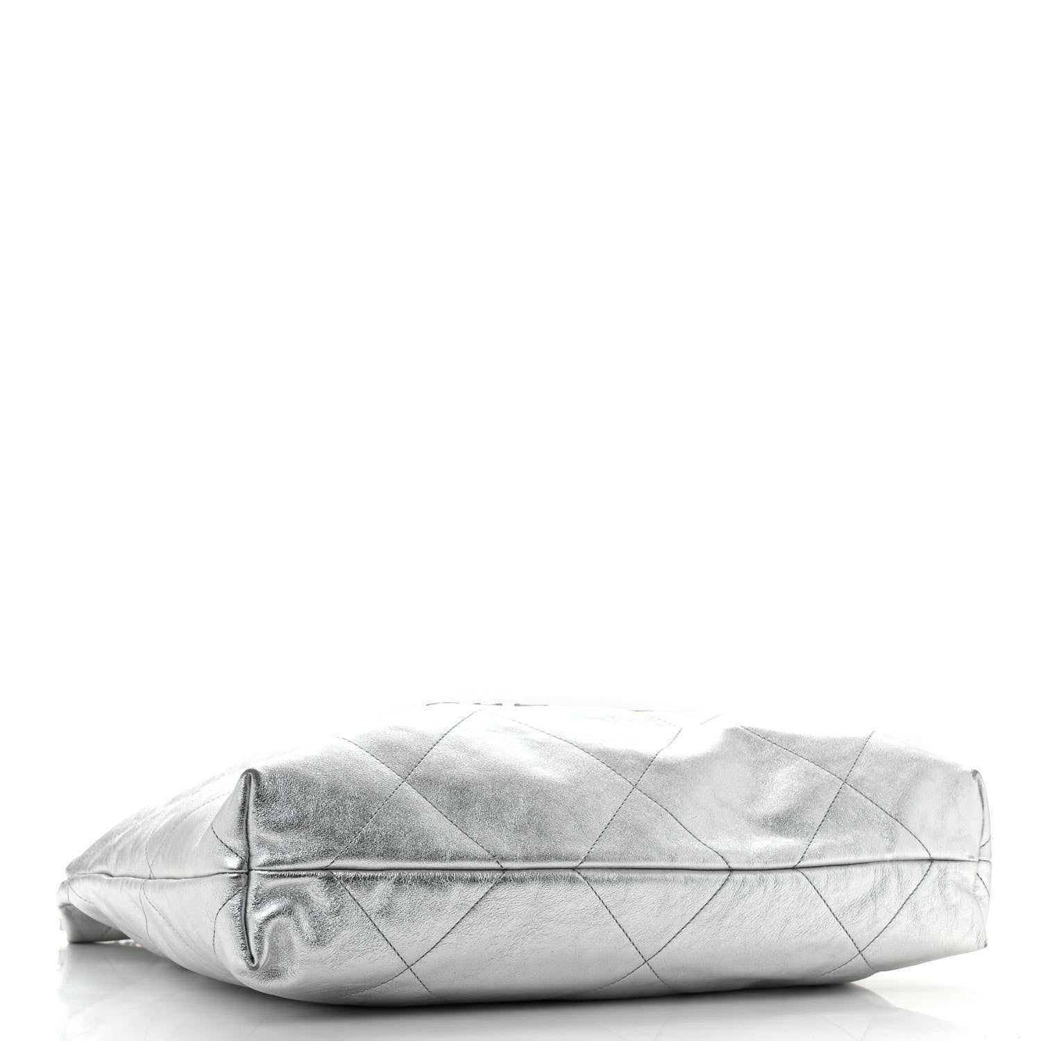 Chanel Metallic Calfskin Quilted Chanel 22 Silver