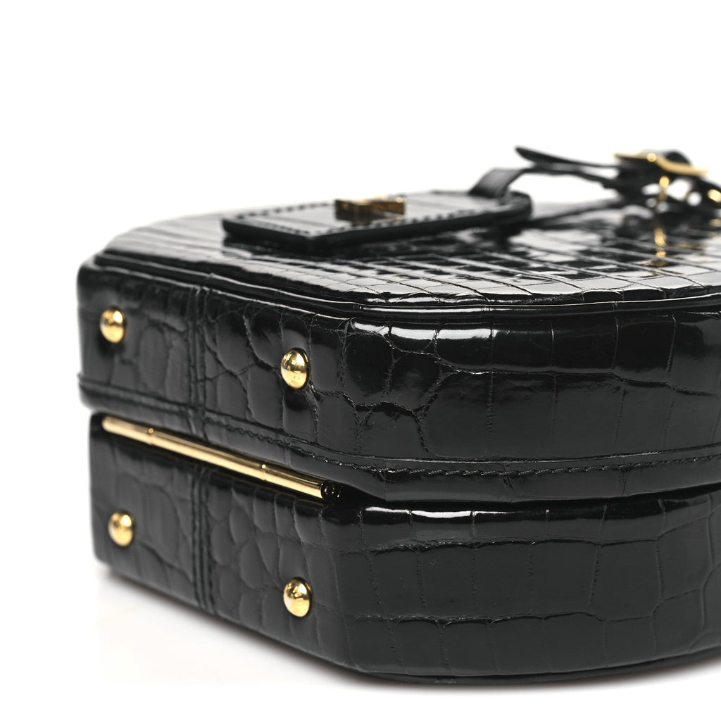 Louis Vuitton Crocodile Petite Boite Chapeau Black