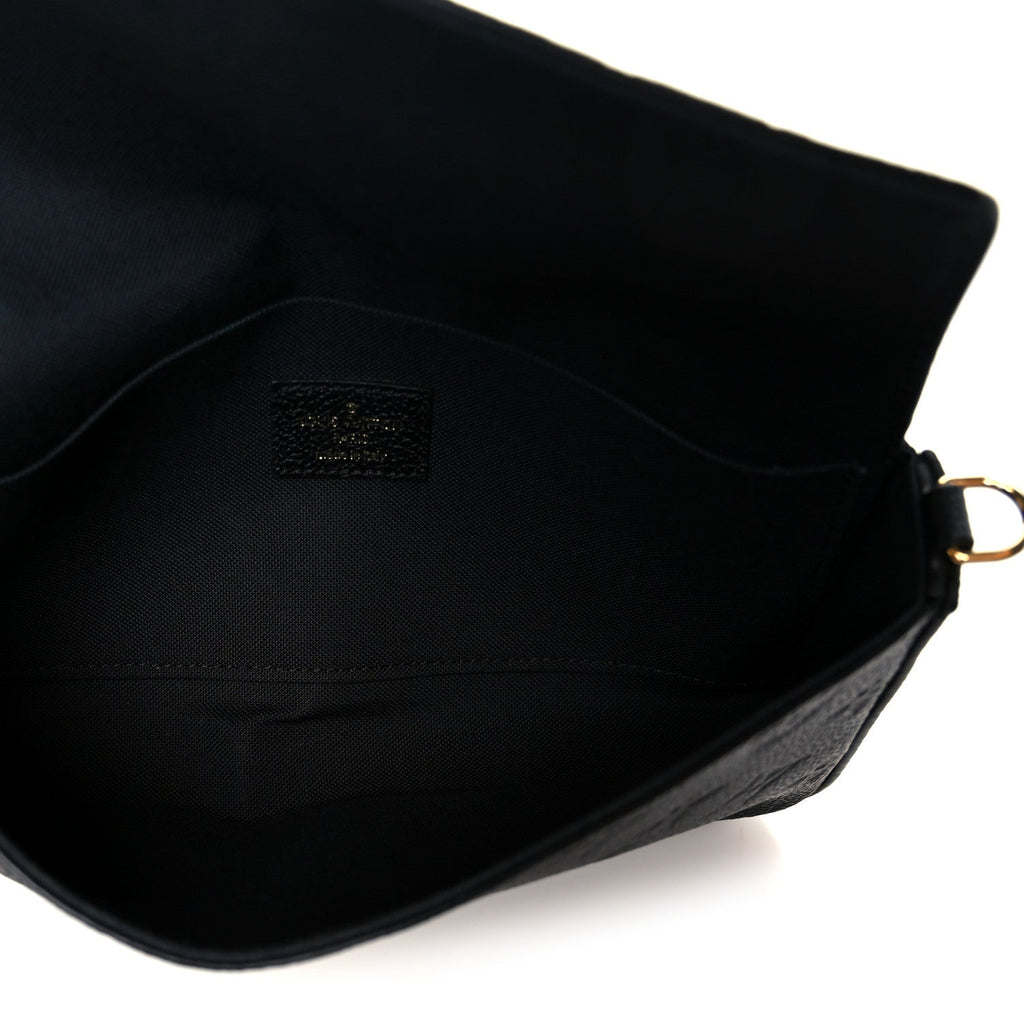 Louis Vuitton Empreinte Pochette Felicie Chain Wallet Black