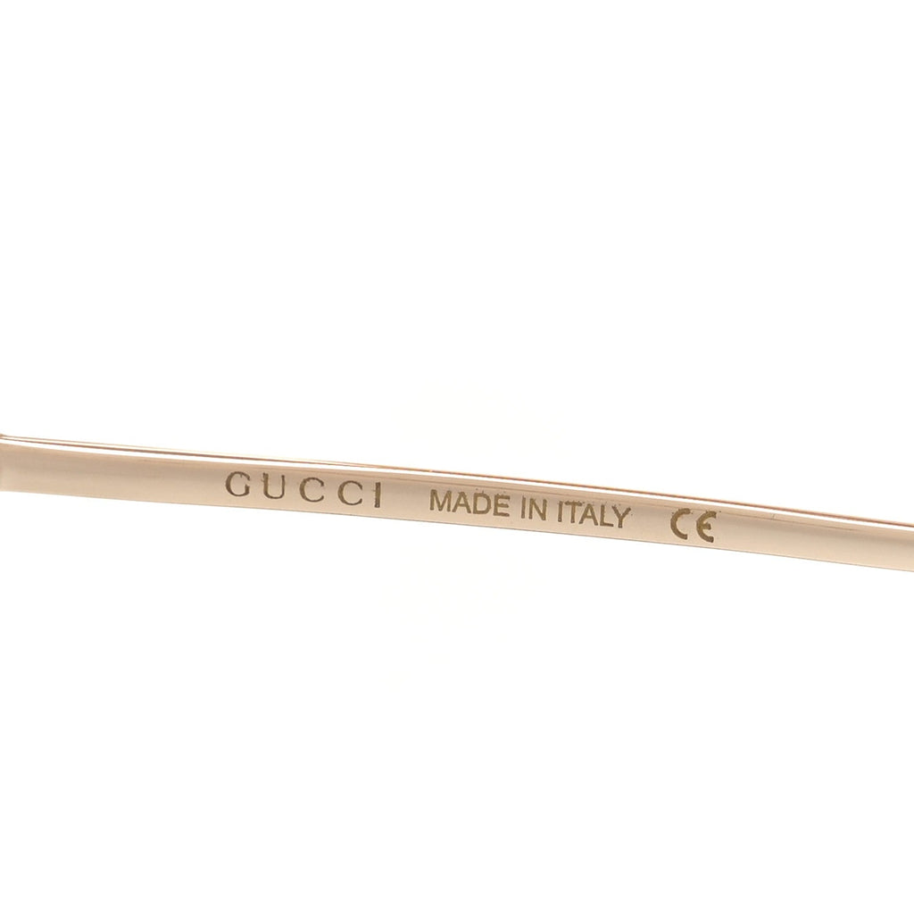 Gucci Metal Horsebit Square Sunglasses GG0879S Gold