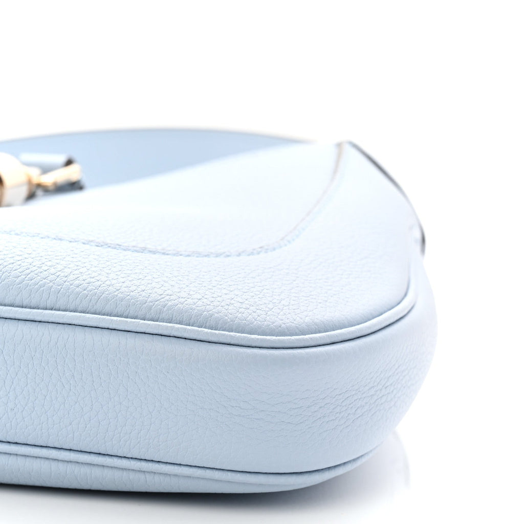 Gucci Grained Calfskin Web Medium Jackie 1961 Hobo Light Blue