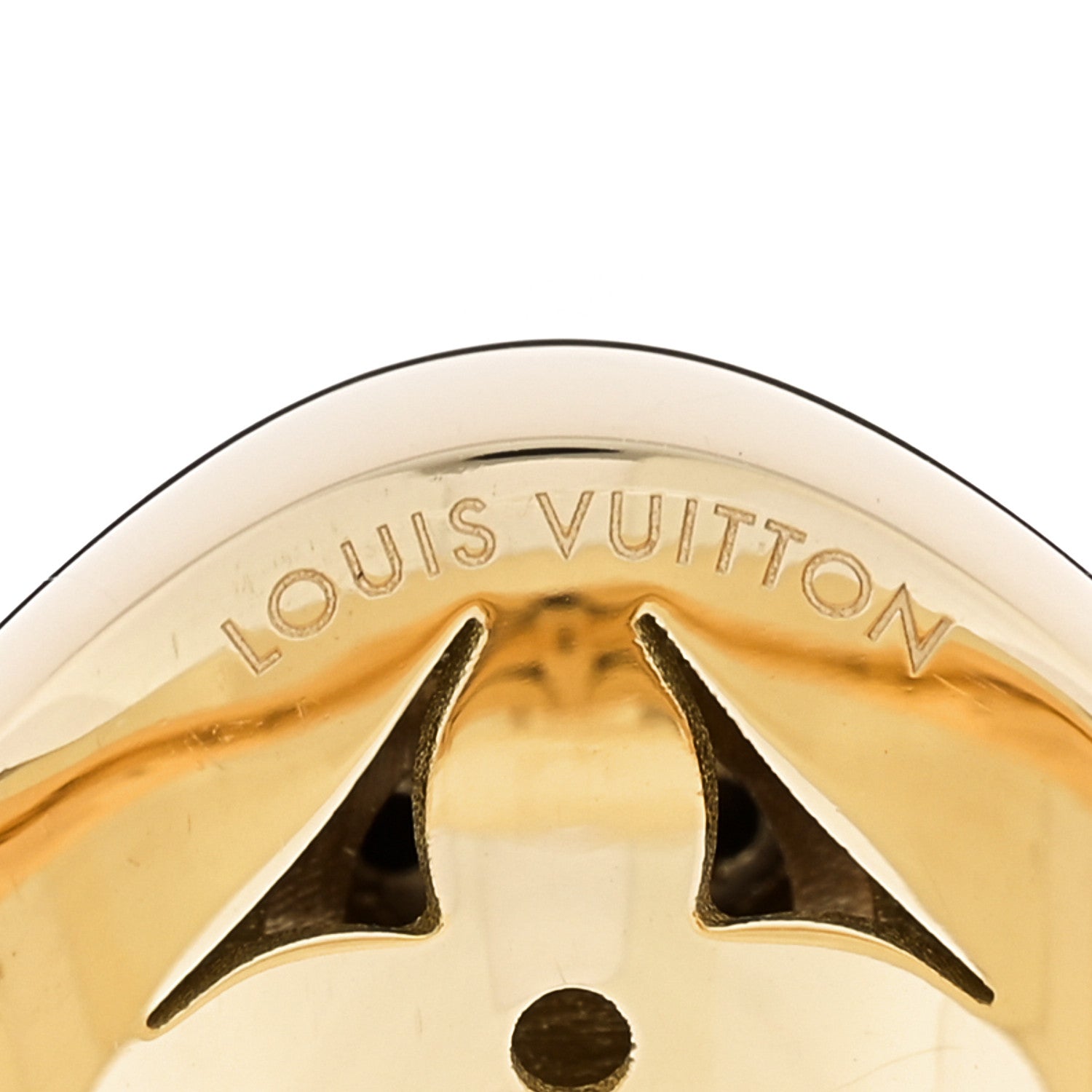 Louis Vuitton 18K Yellow Gold Diamond B Blossom Signet Ring 55 7.25