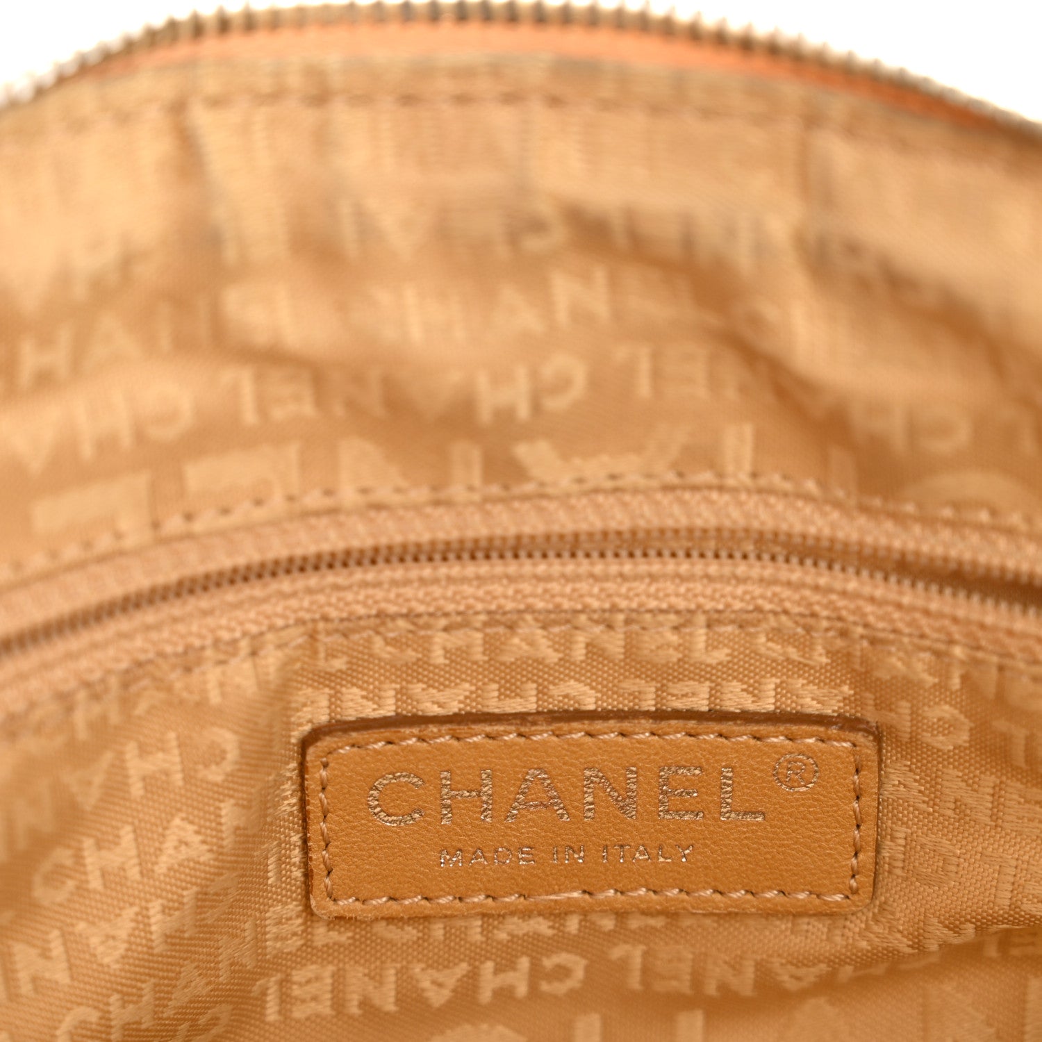 Chanel Lambskin Stitched Accordion Flap Tote Beige