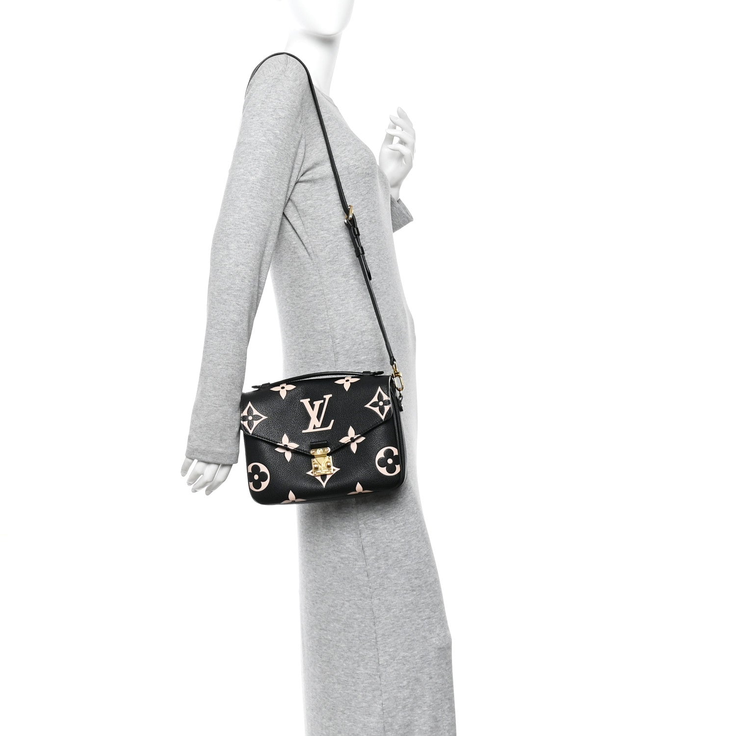 Louis Vuitton Empreinte Monogram Giant Pochette Metis Black Beige