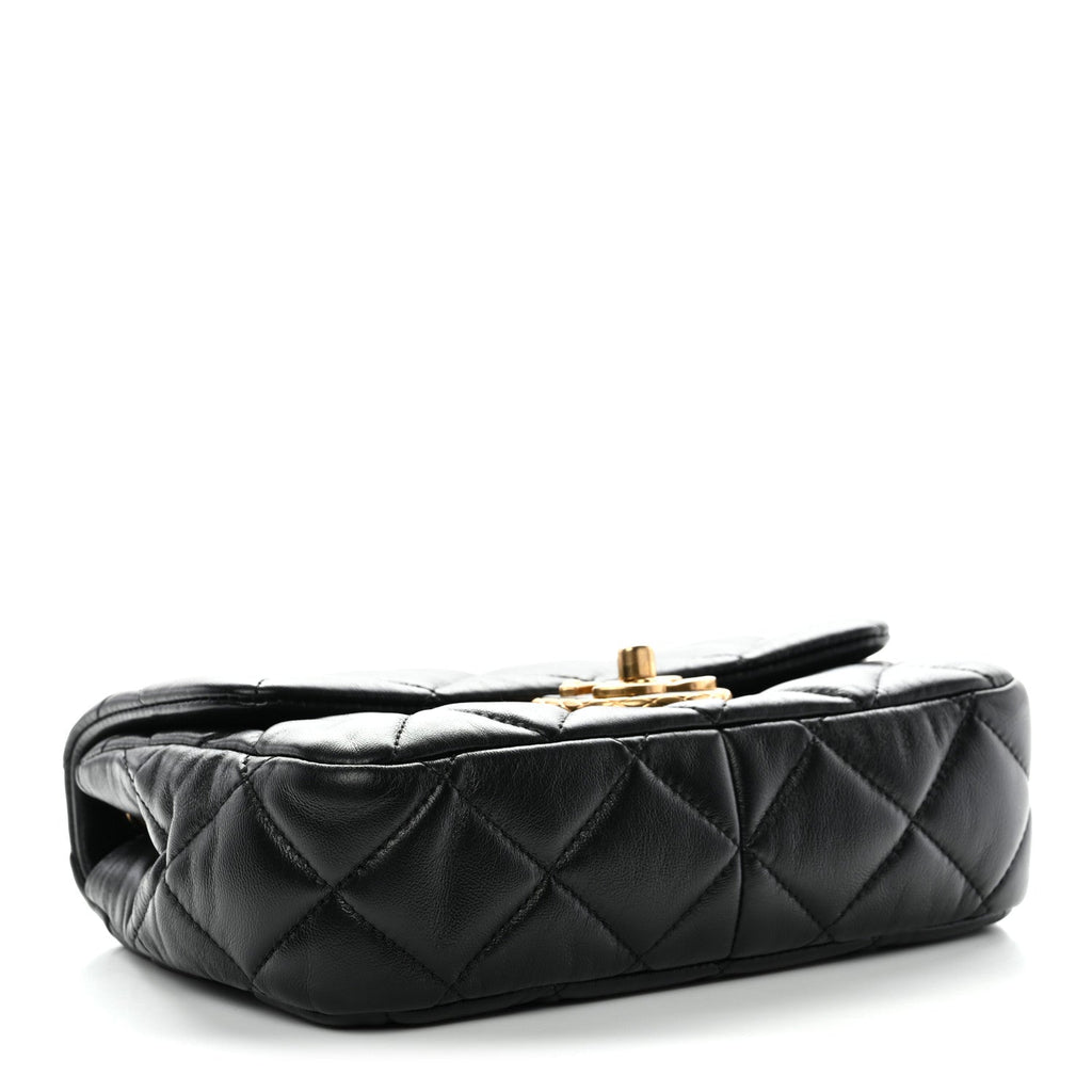 Chanel Lambskin Quilted Mini Flap Black