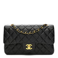 Chanel Lambskin Quilted Small Double Flap Black