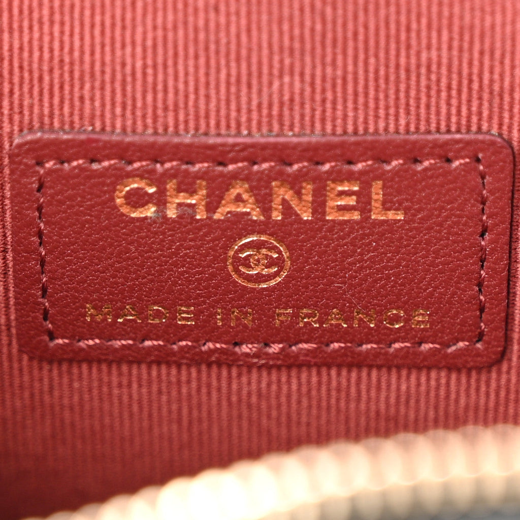 Chanel Lambskin Quilted CC In Love Heart Clutch With Chain Black