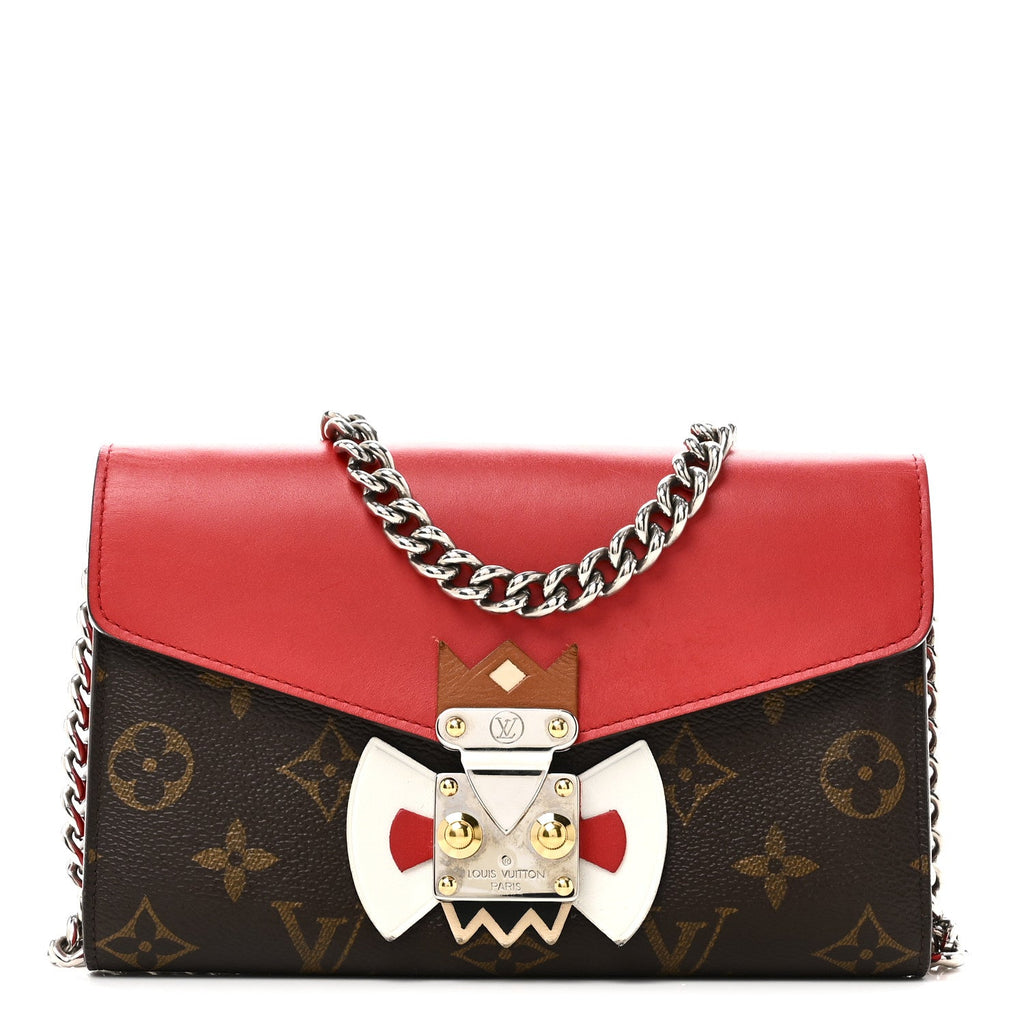 Louis Vuitton Monogram Tribal Mask Chain Wallet Rouge