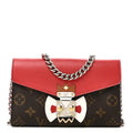 Louis Vuitton Monogram Tribal Mask Chain Wallet Rouge