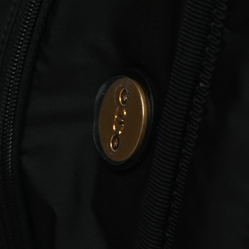 Chanel Shiny Grained Calfskin Quilted Large Travel Bowling Bag Black