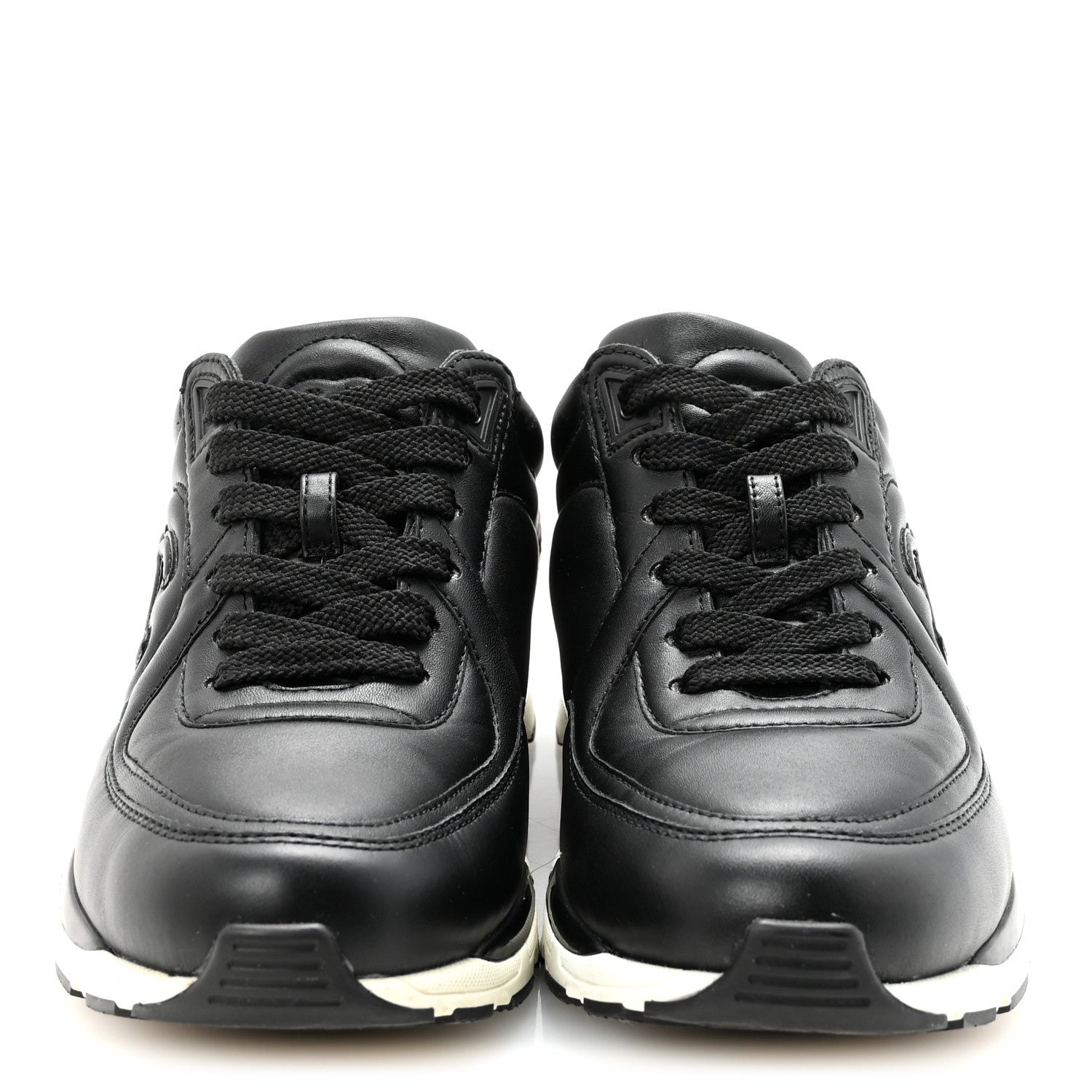 Calfskin CC Sneakers 36 Black