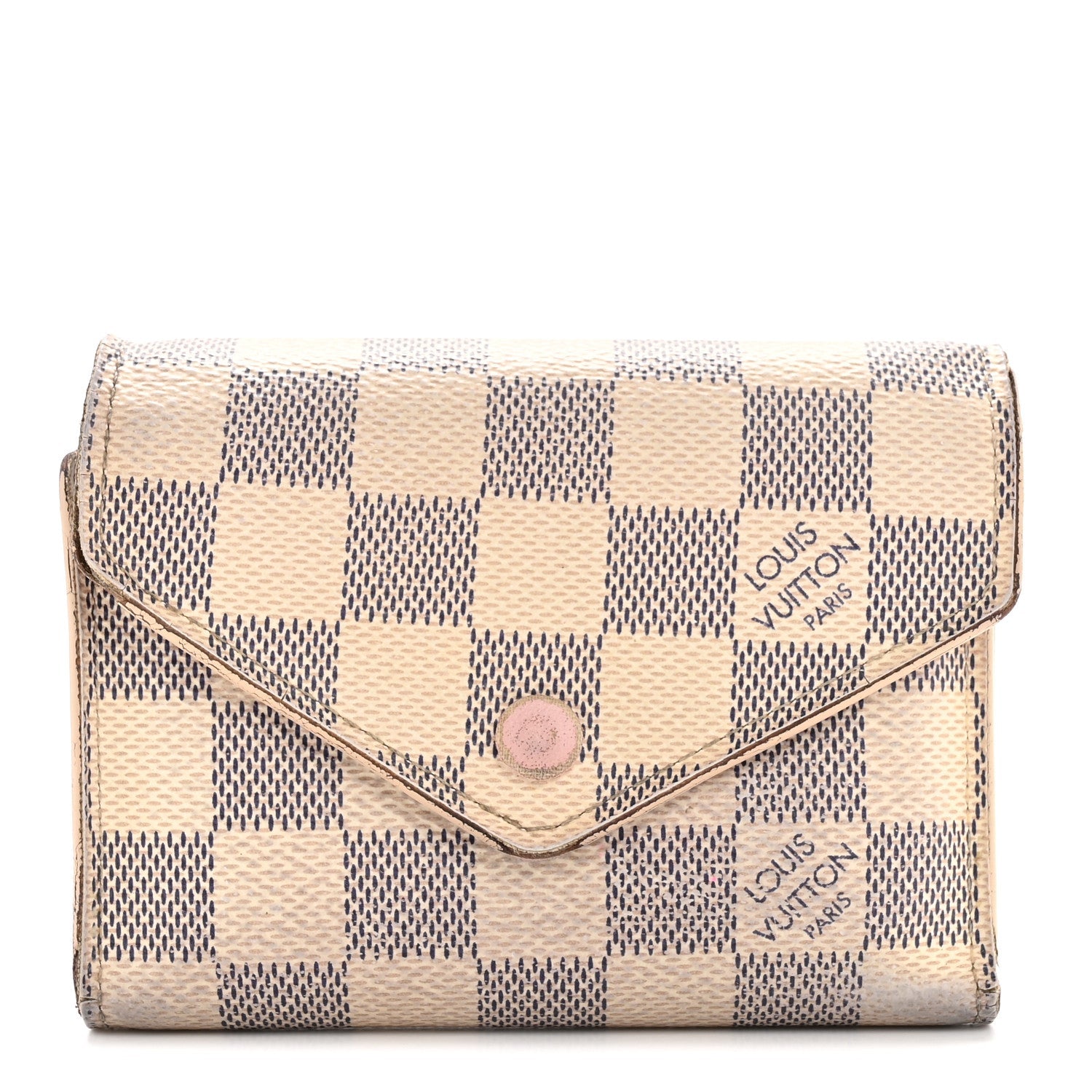 Louis Vuitton Damier Azur Victorine Wallet Rose Ballerine