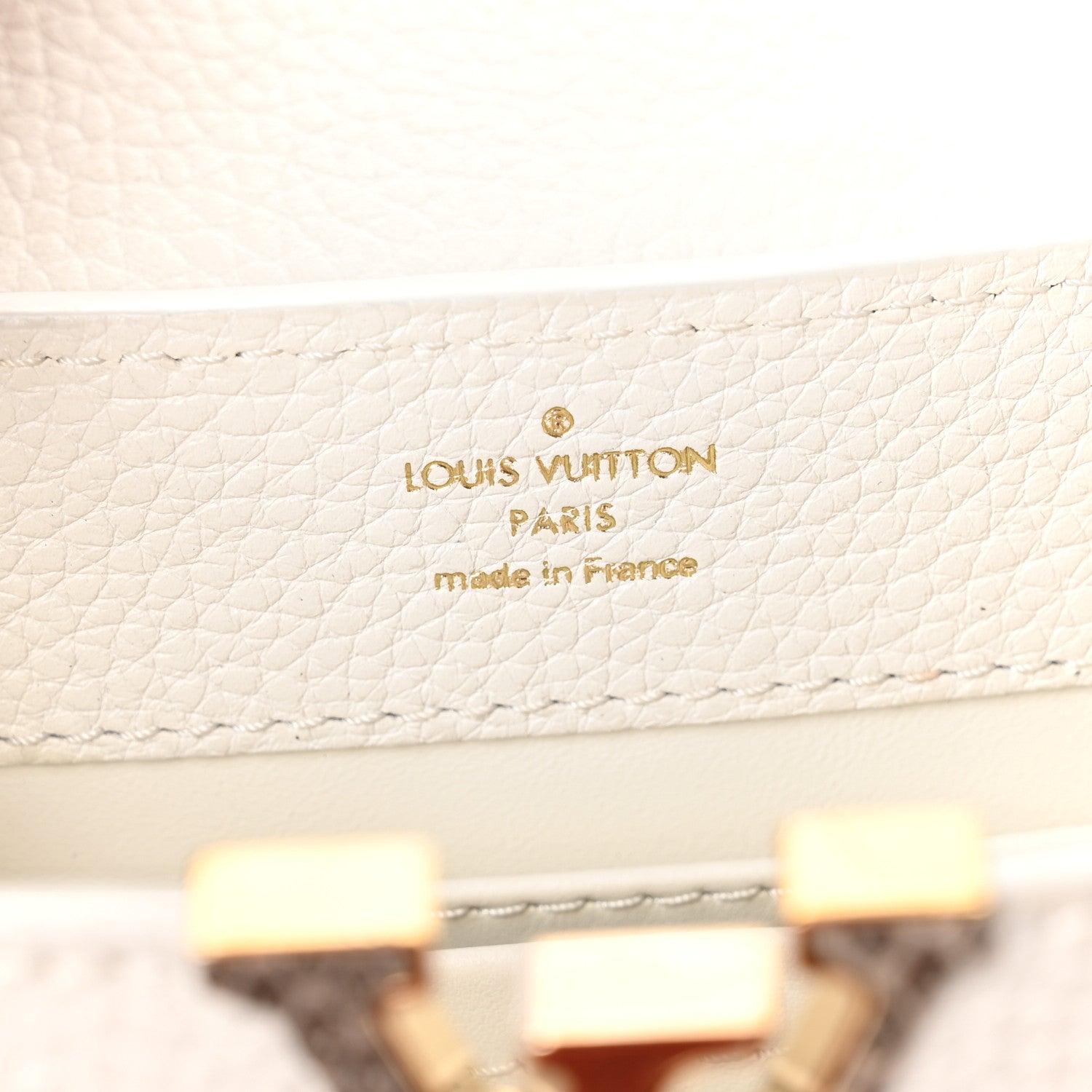 Louis Vuitton Taurillon Ayers Capucines Mini White Snow White