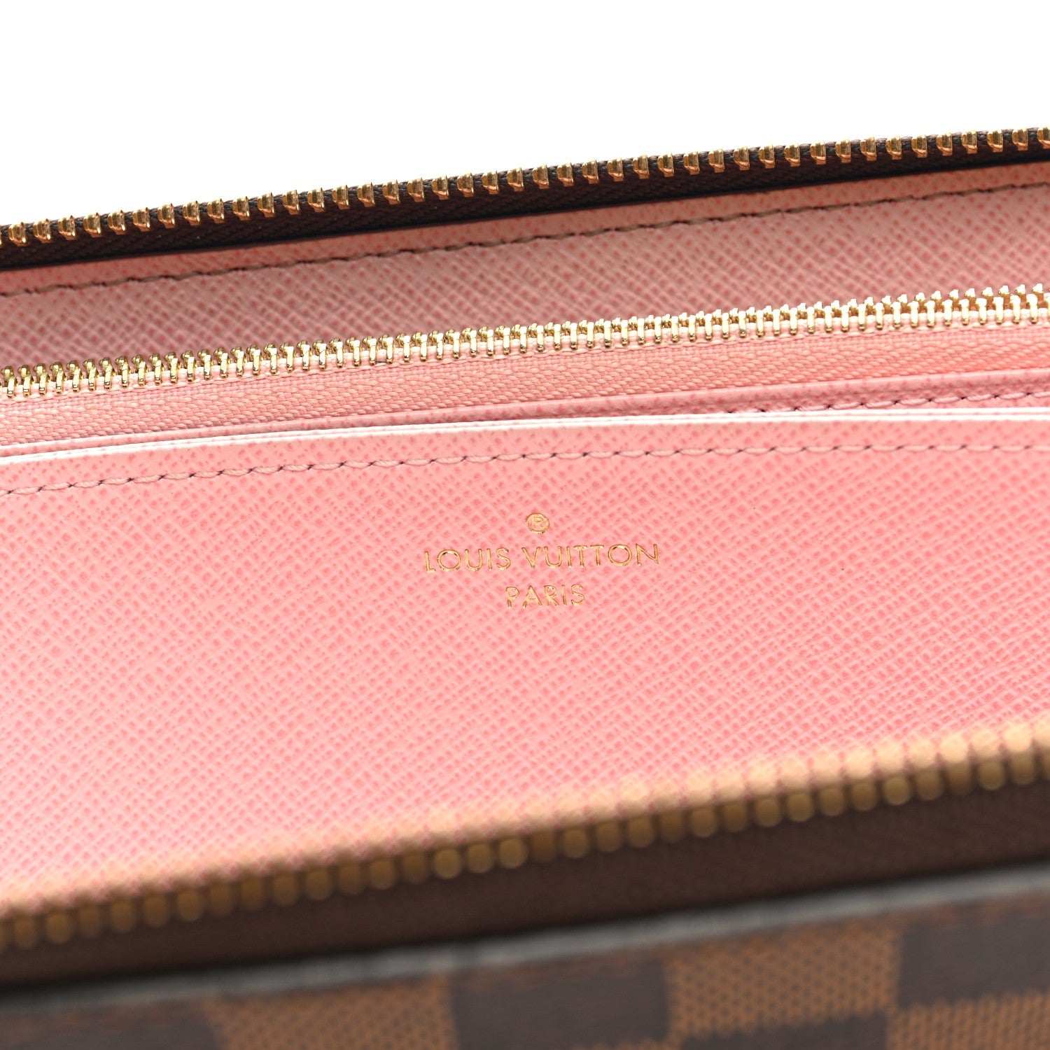 Louis Vuitton Damier Ebene Zippy Wallet Rose Ballerine