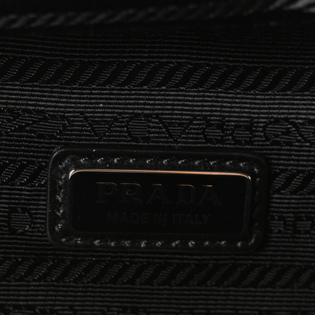 Prada Saffiano Triangle Shoulder Belt Bag Sunny Yellow