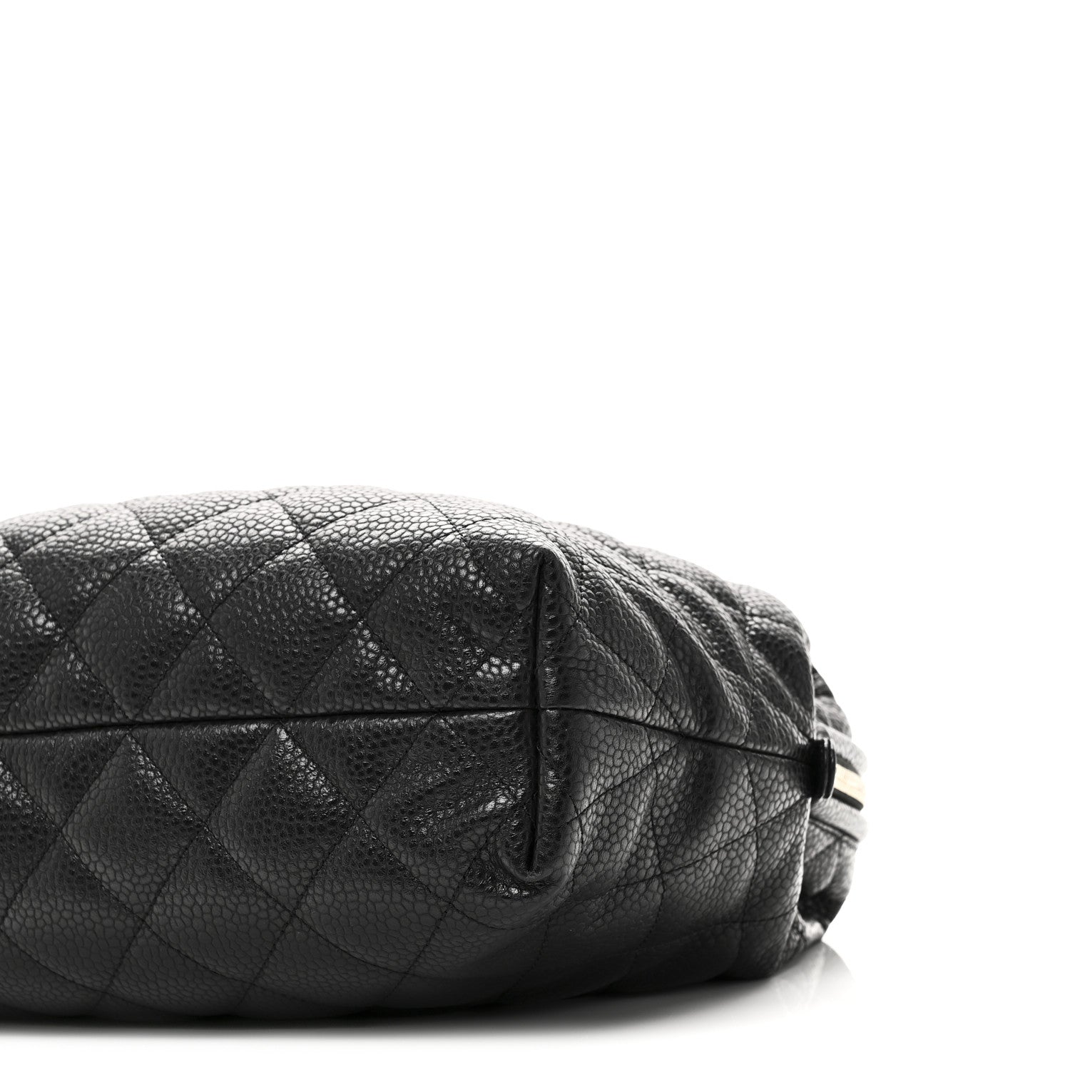 Chanel Shiny Caviar Quilted Large Bowling Bag Black