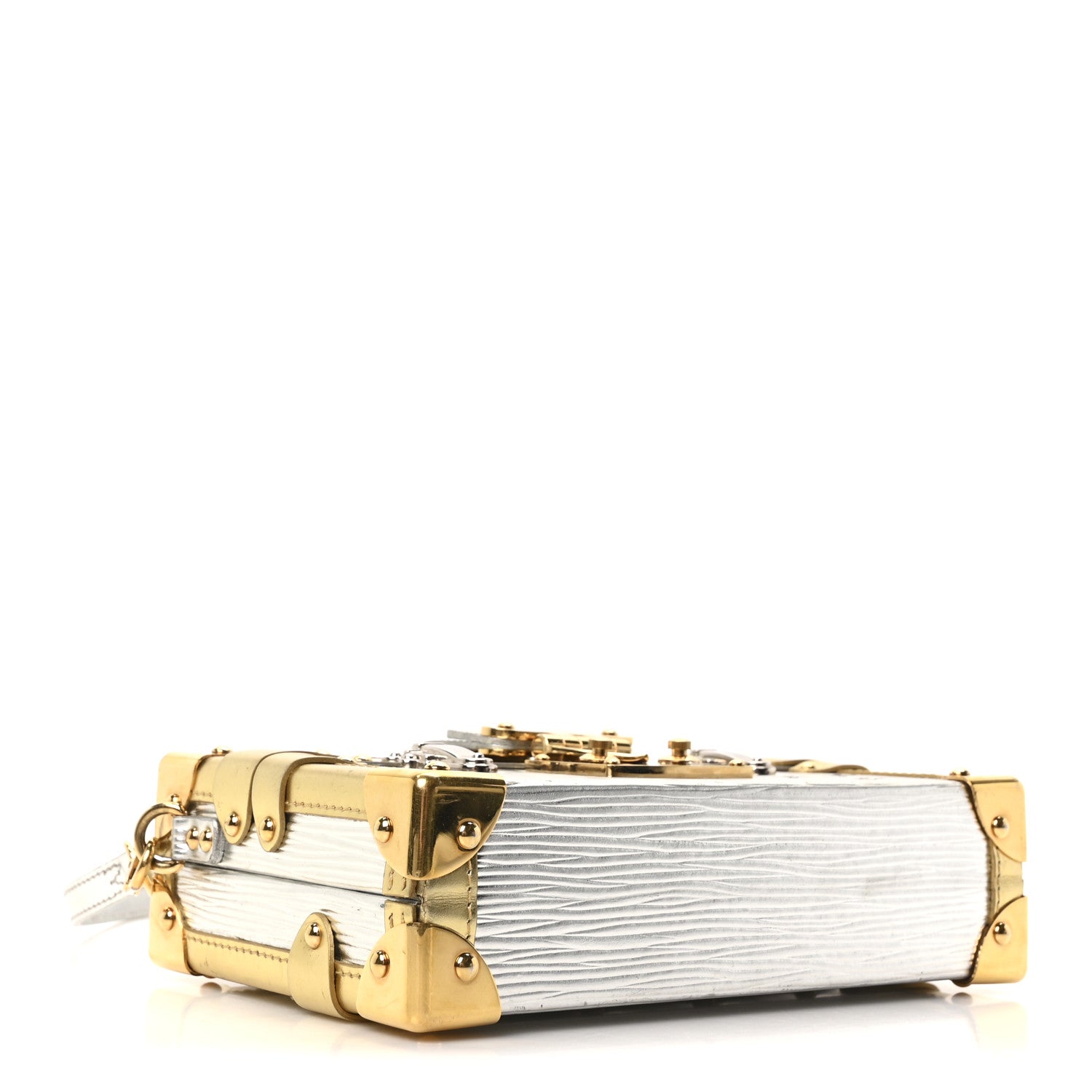 Louis Vuitton Metallic Epi Petite Malle Silver