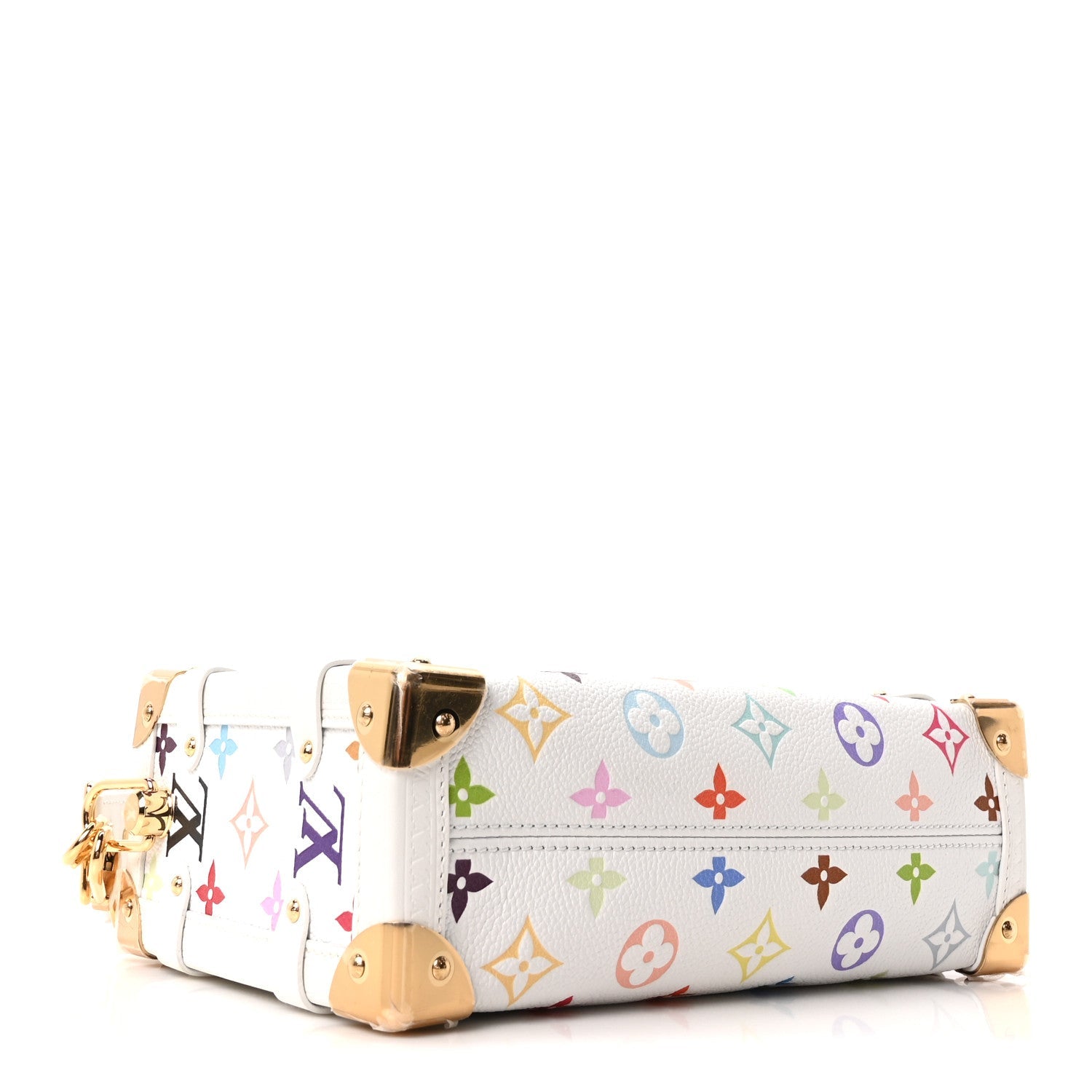 Louis Vuitton LV x TM Cowhide Monogram Multicolor Side Trunk MM White