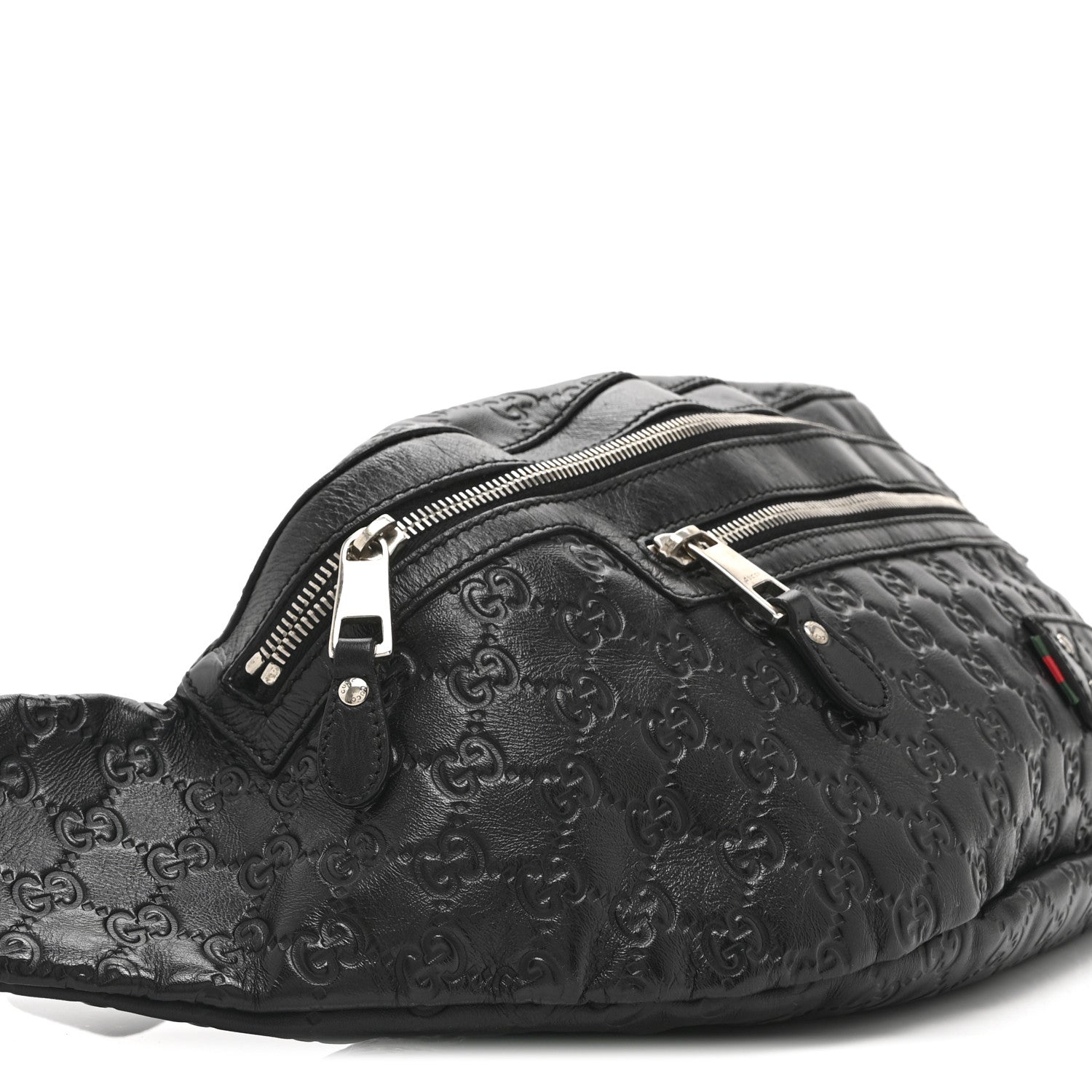Gucci Guccissima Web Belt Bag Black
