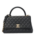 Chanel Caviar Quilted Small Coco Chain Handle Flap Black
