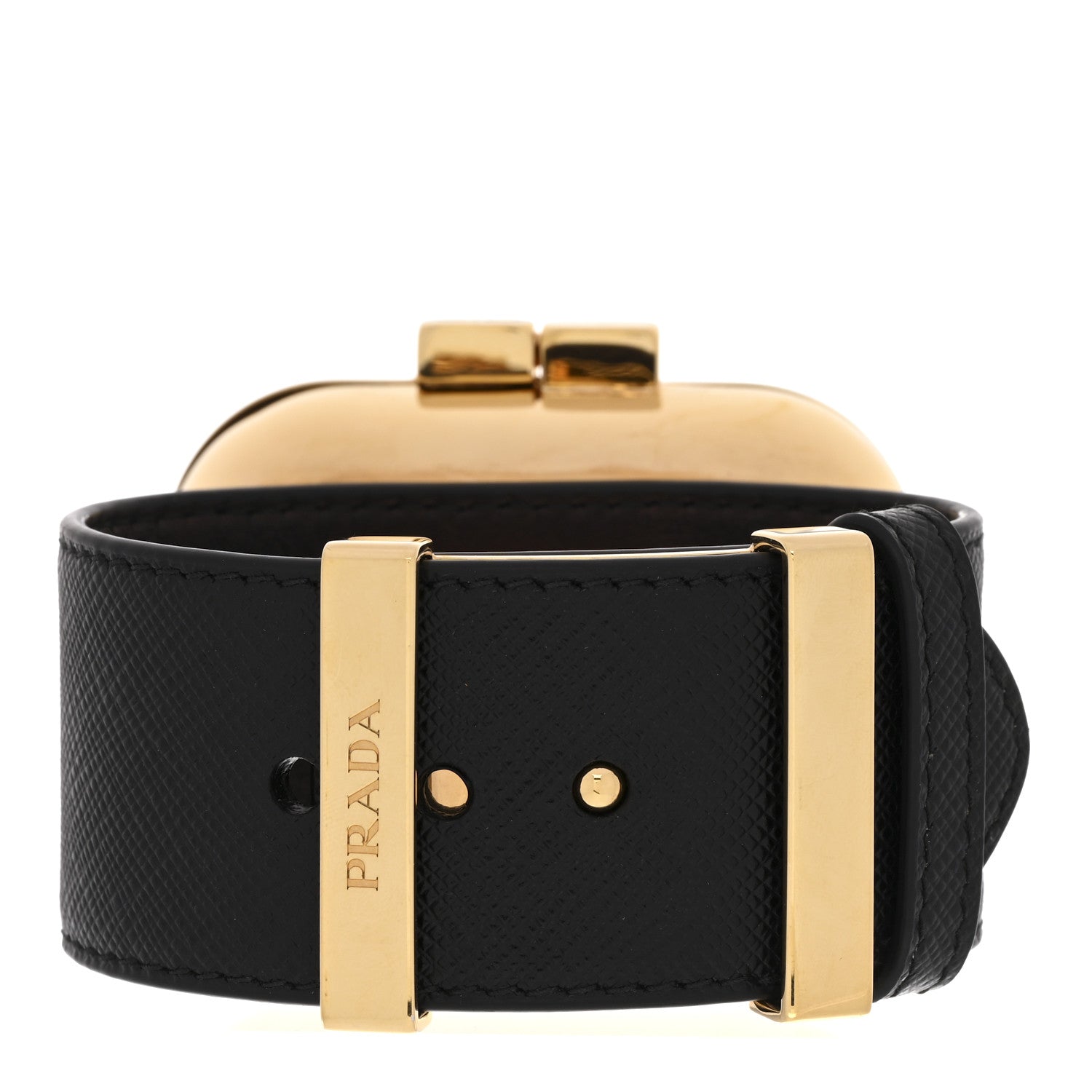 Prada Saffiano Metal Wrist Case M Gold