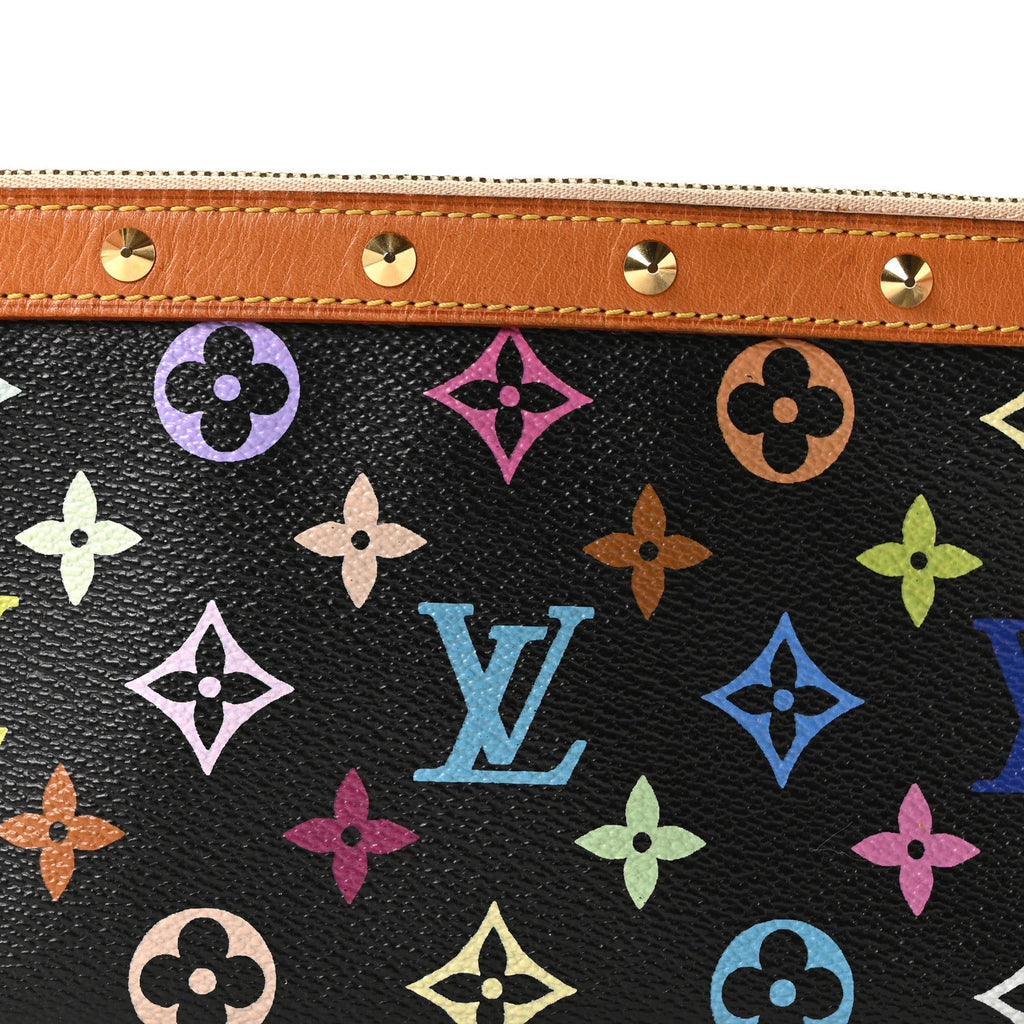 Louis Vuitton Monogram Multicolor Pochette Accessories Black