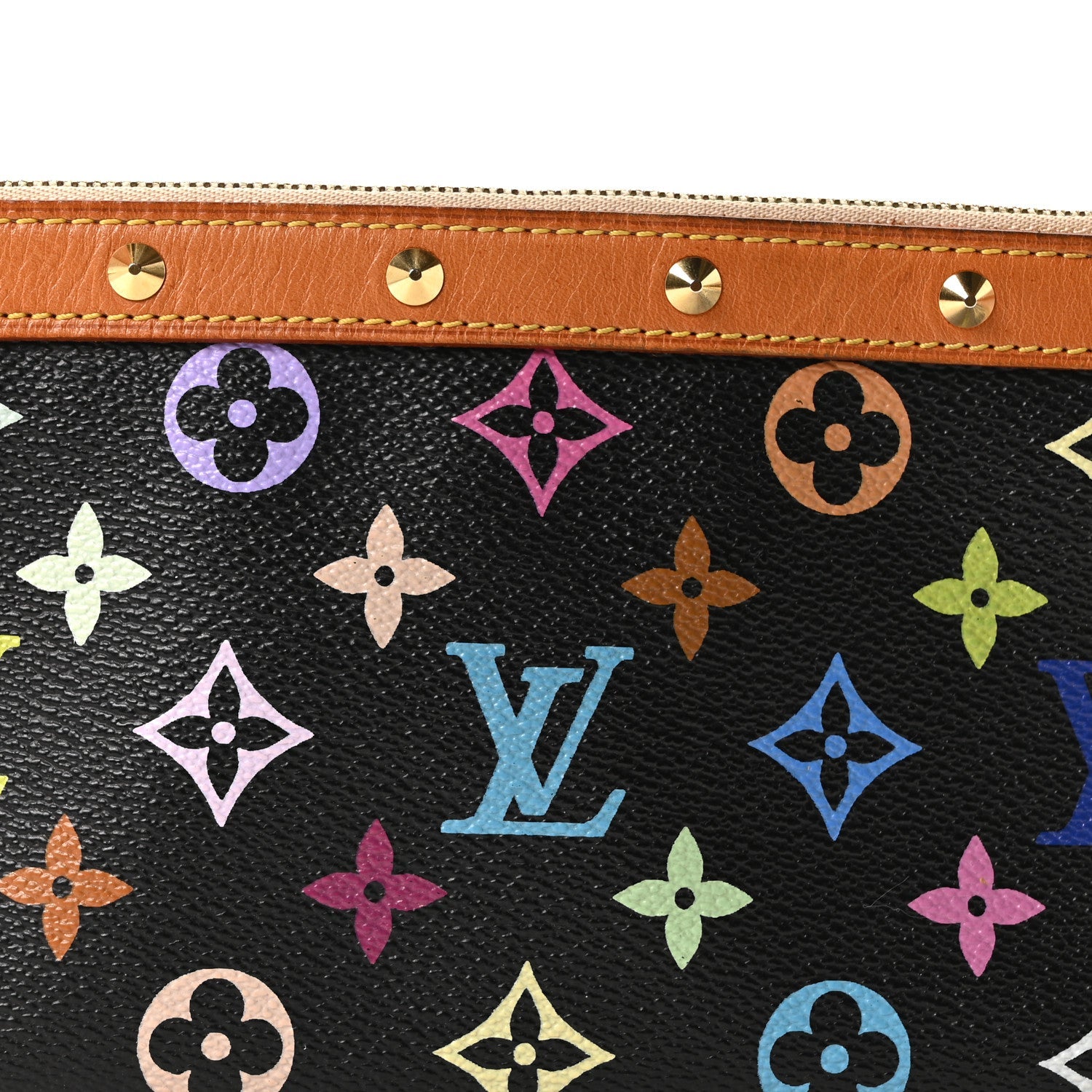 Louis Vuitton Monogram Multicolor Pochette Accessories Black