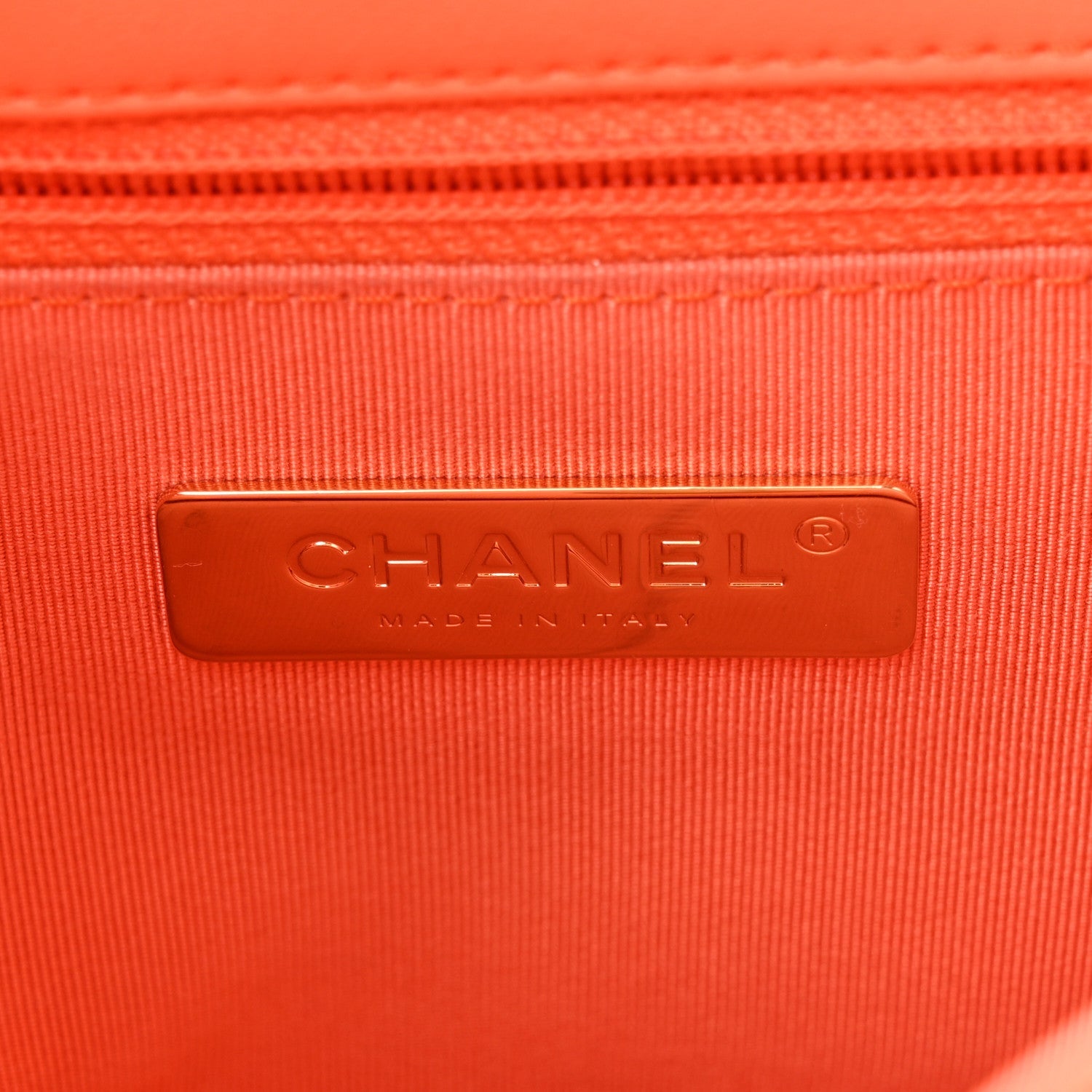 Chanel Goatskin Quilted Medium Chanel 19 Flap Orange