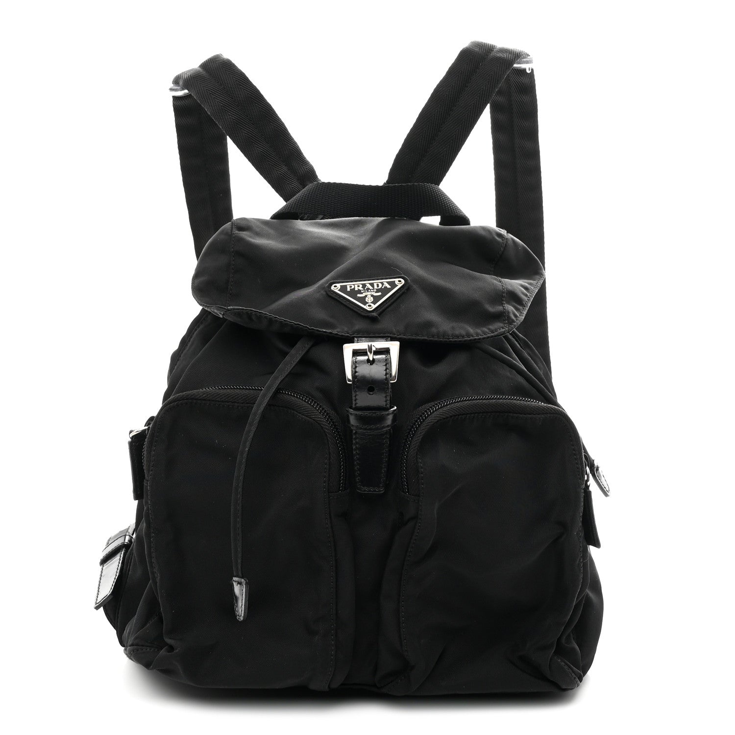 Prada Nylon Vela Medium Backpack Black