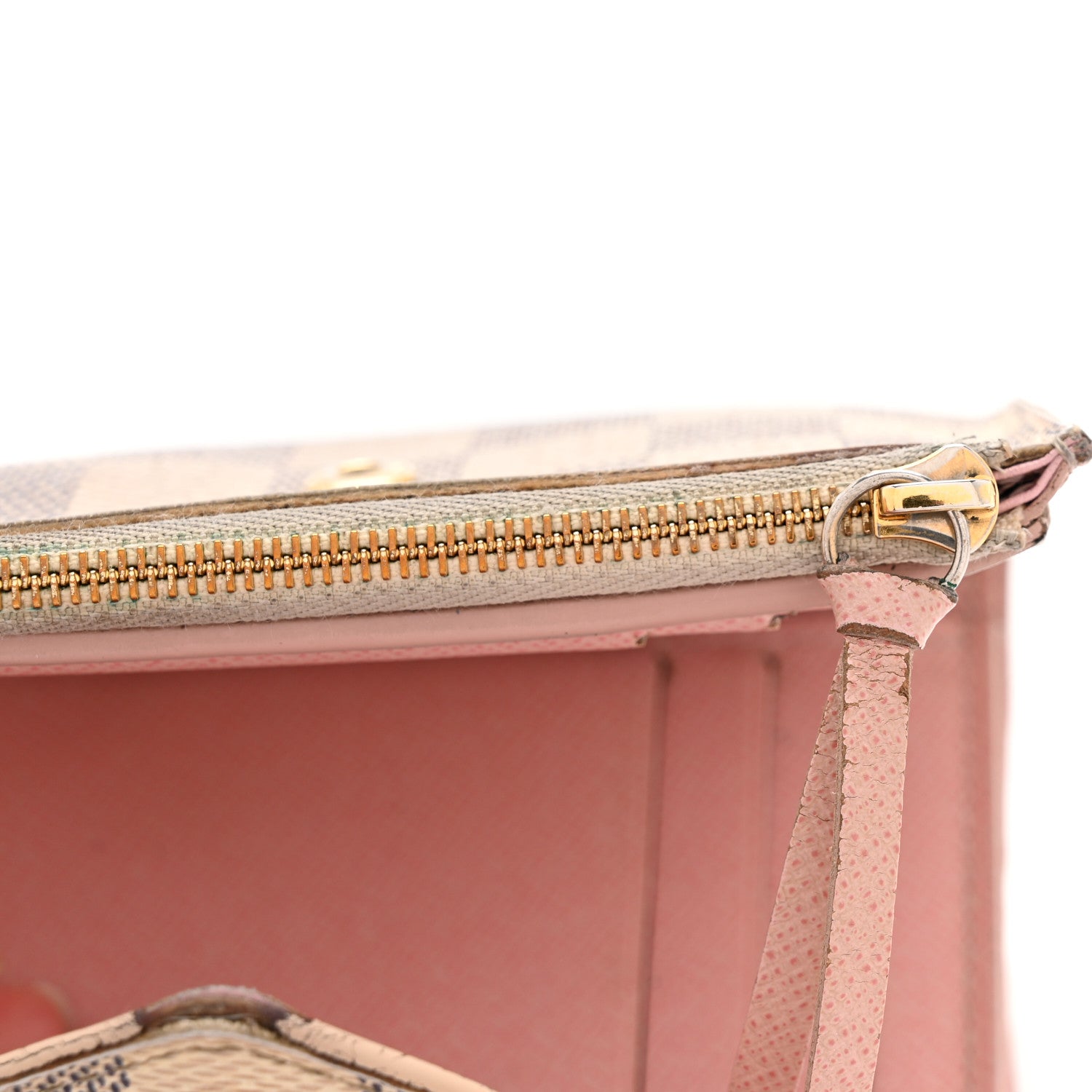 Louis Vuitton Damier Azur Victorine Wallet Rose Ballerine