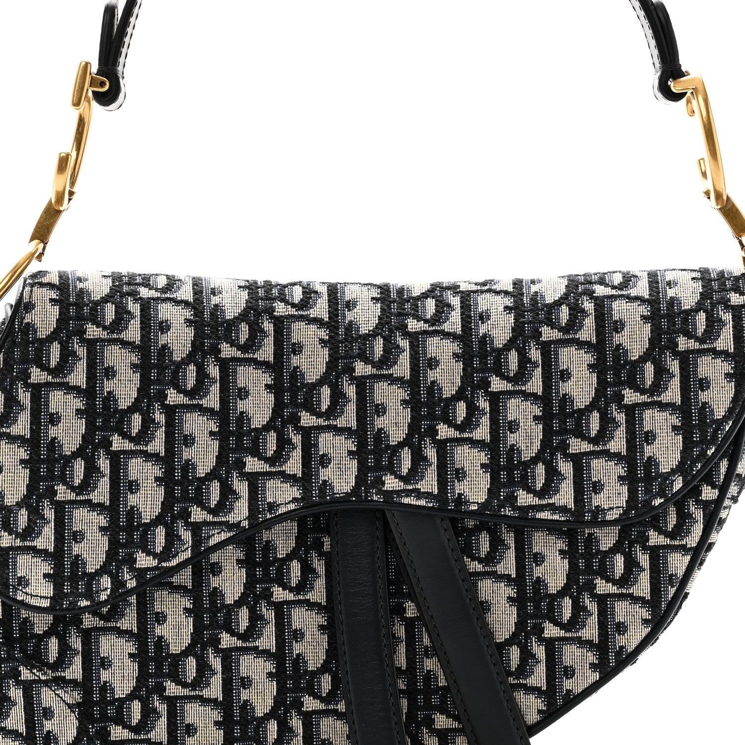 Christian Dior Oblique Saddle Bag Blue