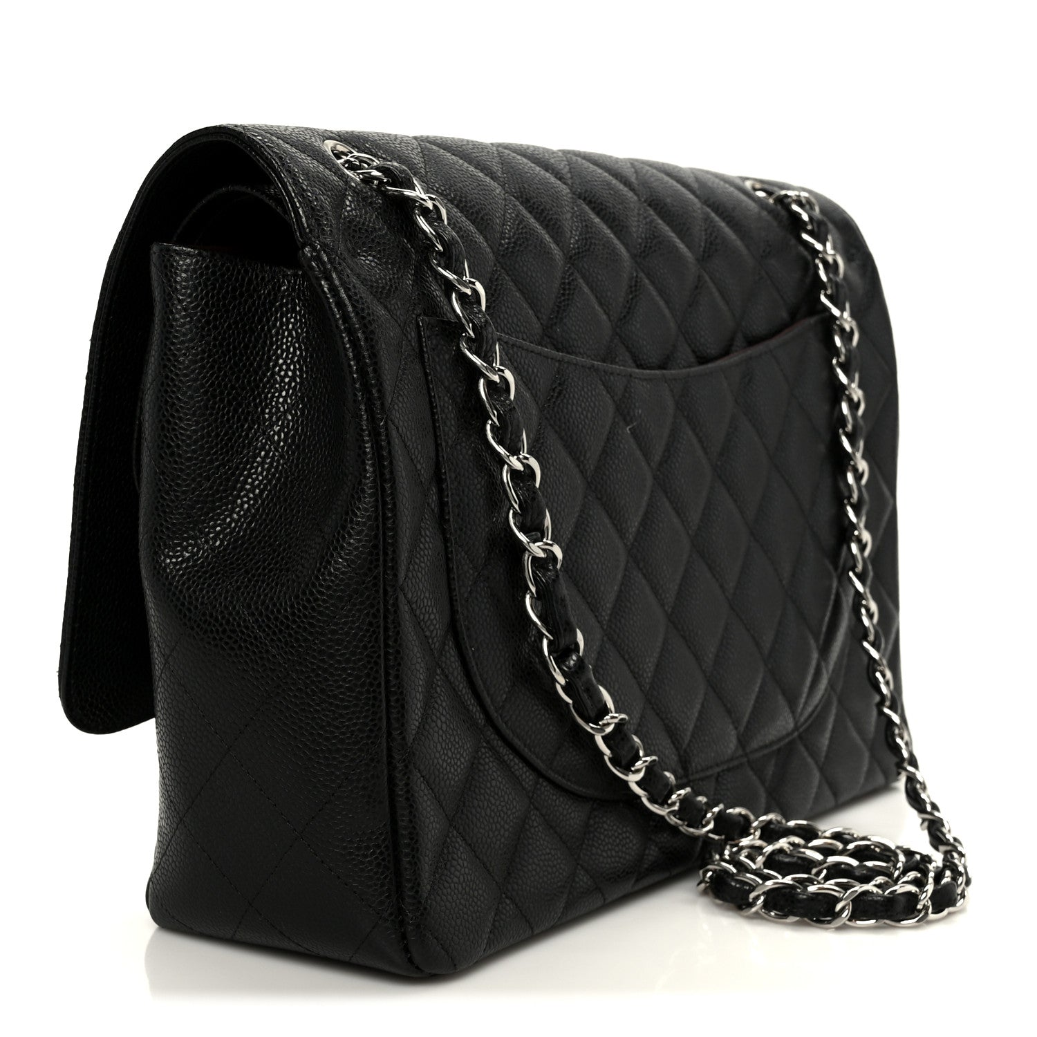 Chanel Caviar Quilted Maxi Double Flap Black