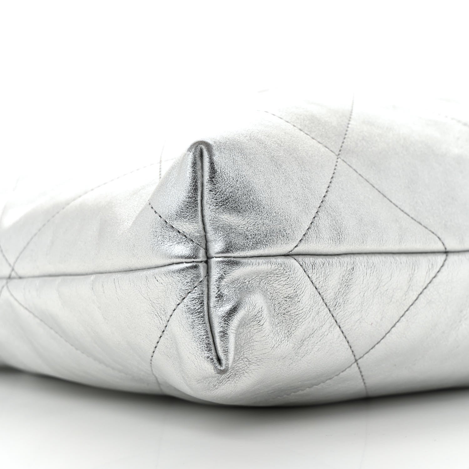Chanel Metallic Calfskin Quilted Chanel 22 Silver