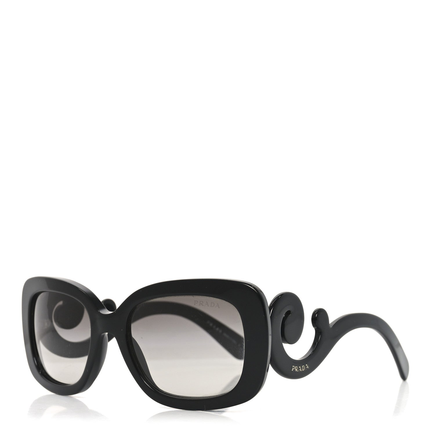 Prada Acetate Baroque Sunglasses SPR 27O Black