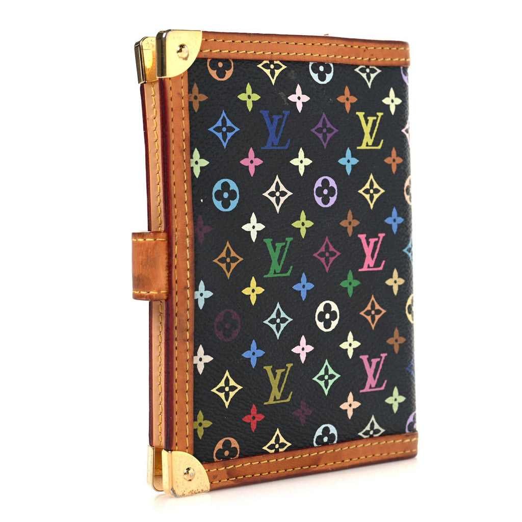 Louis Vuitton Monogram Multicolor Small Ring Agenda Cover Black