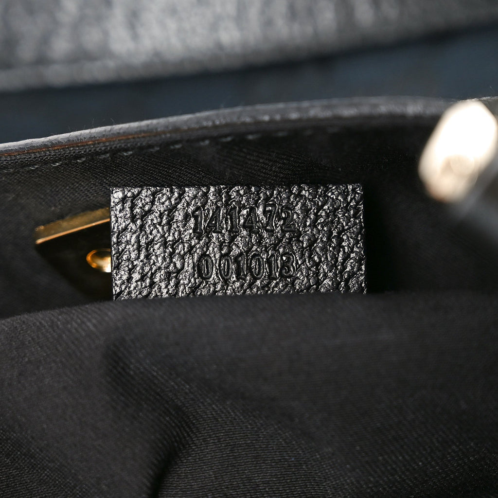 Gucci Monogram Large Abbey Tote Navy Black