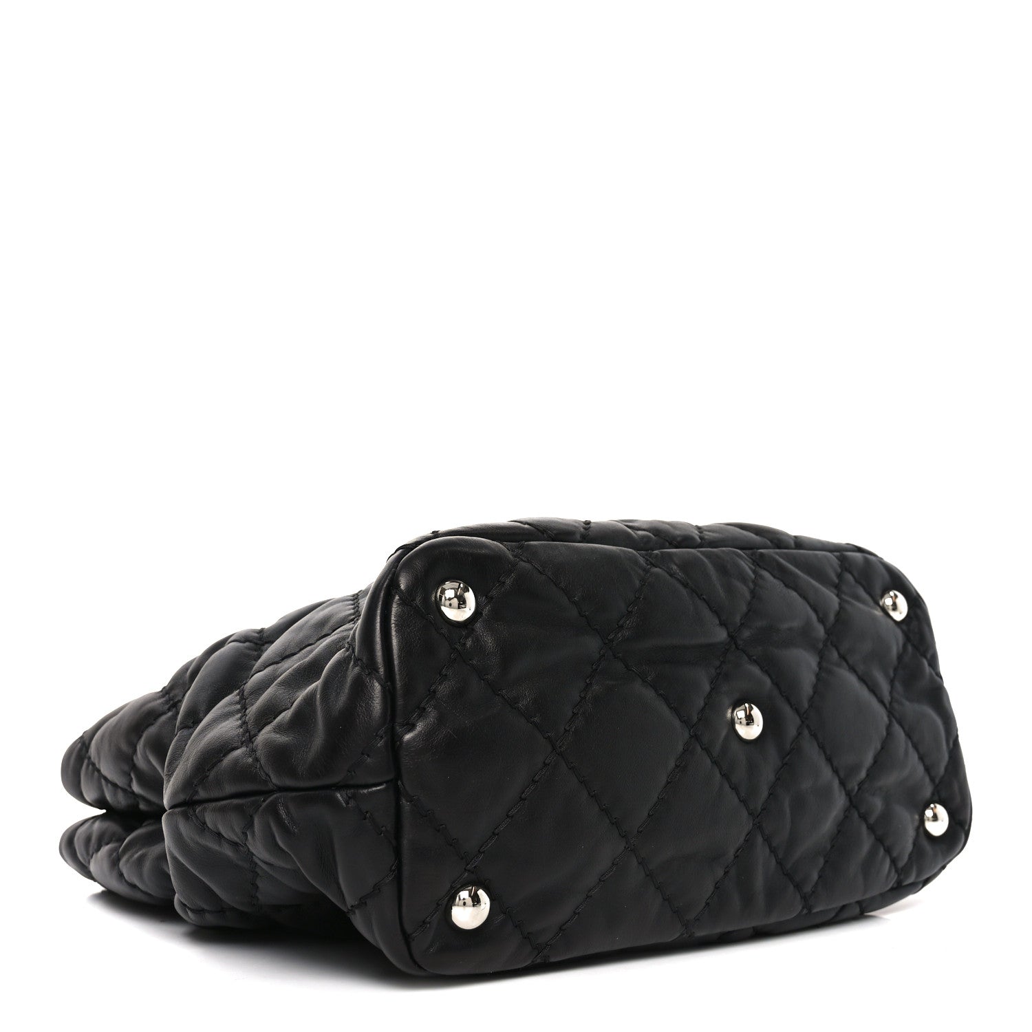Chanel Calfskin Contrast Stitch Tote Black