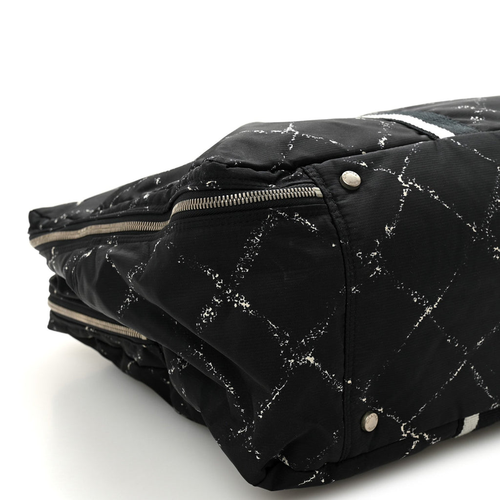 Chanel Nylon Large Travel Duffle Bag Black