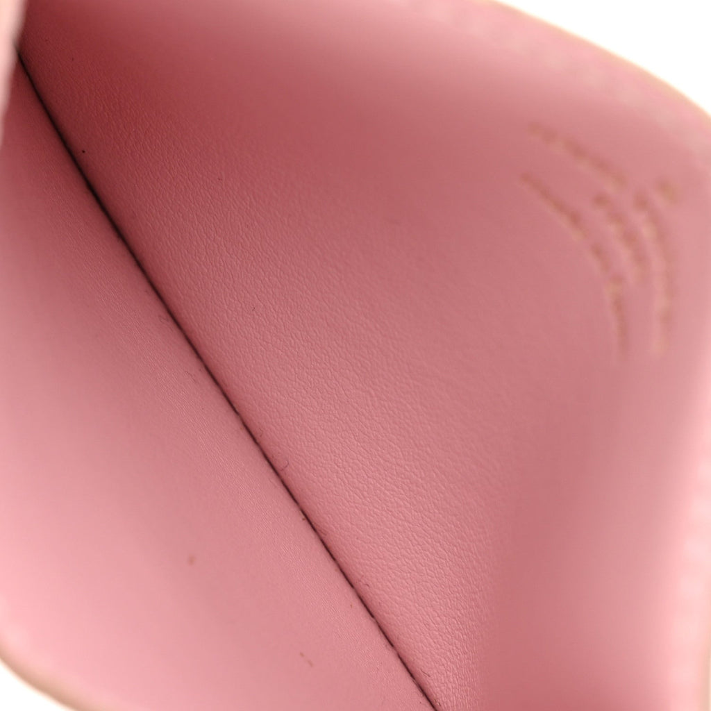 Louis Vuitton Damier Ebene Caissa Card Holder Rose Ballerine