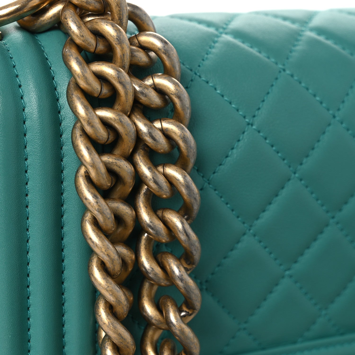 Chanel Lambskin Quilted Small Boy Flap Dark Turquoise