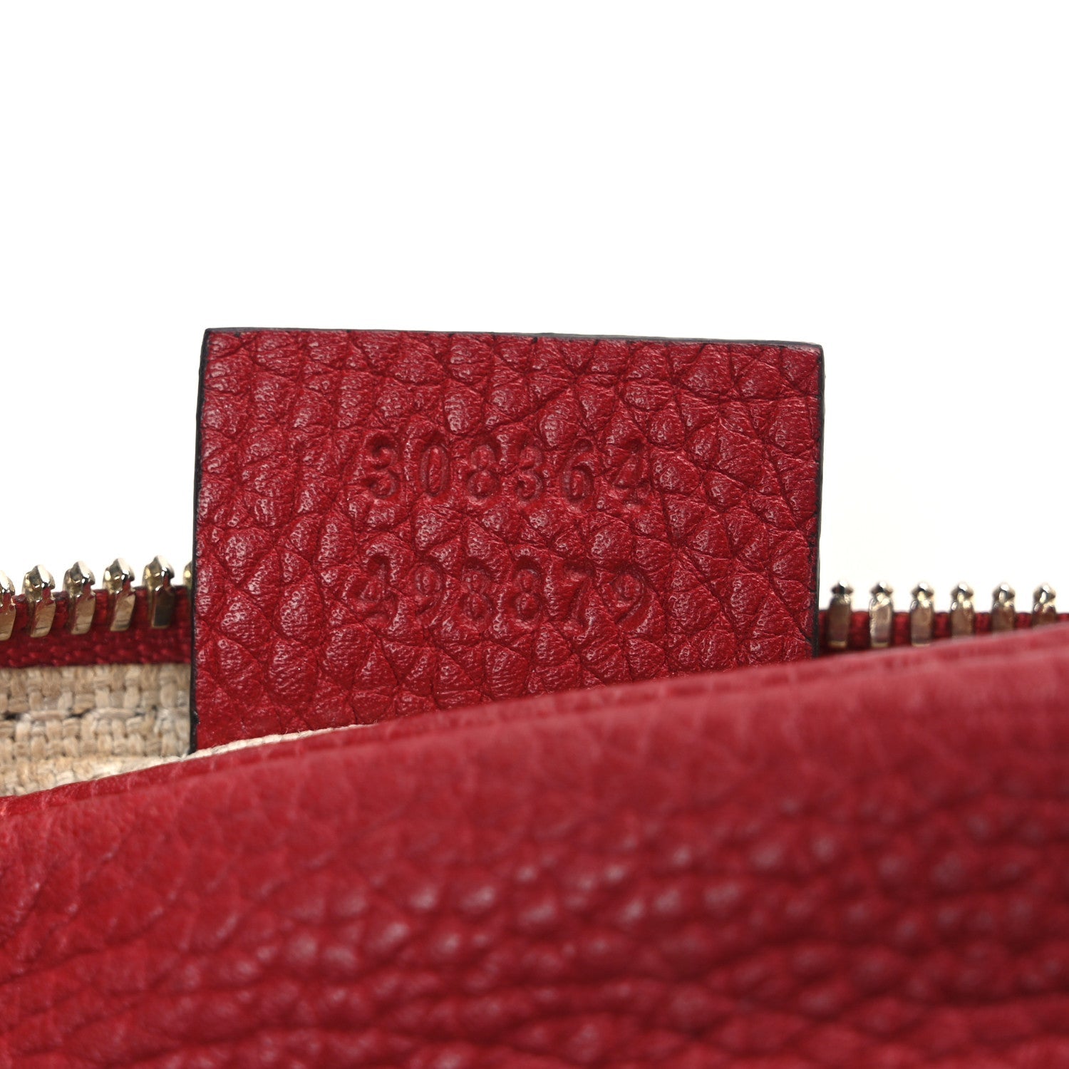 Gucci Pebbled Calfskin Small Soho Disco Bag Vibrant Red