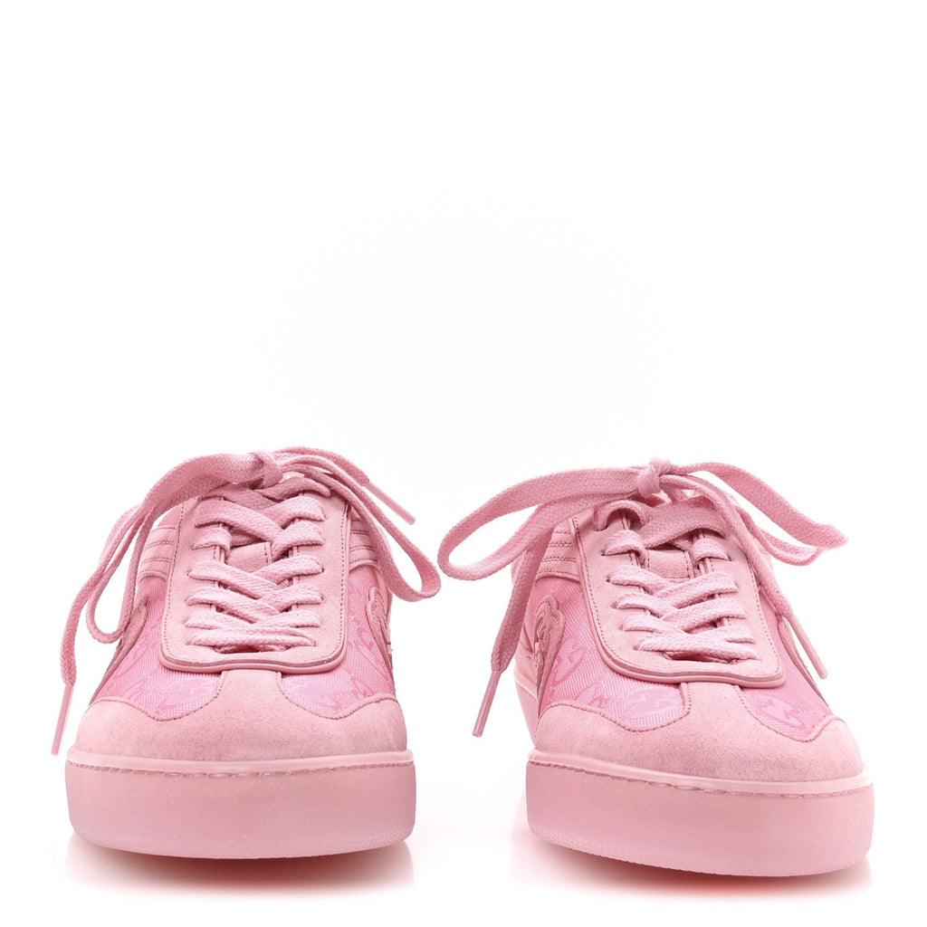 Gucci Suede Sweet GG Monogram Womens G75 Sneakers 39 Butterfly Pink