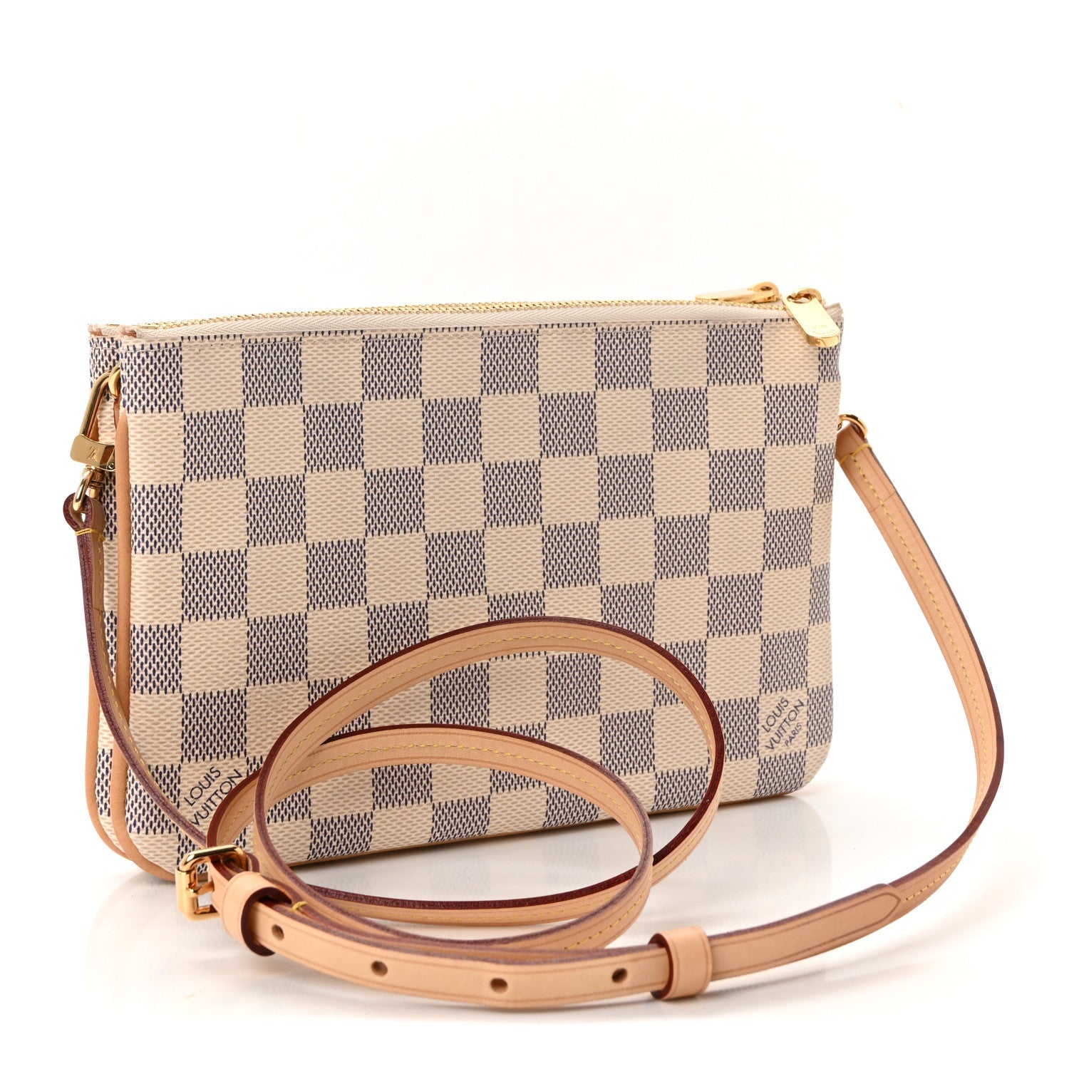 Louis Vuitton Damier Azur Double Zip Pochette