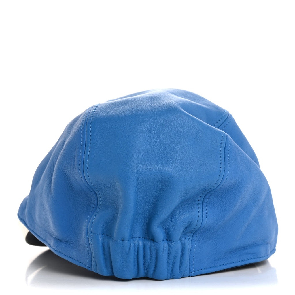 Gucci X ADIDAS Lambskin Trefoil Stefanos Baseball Hat XL Blue
