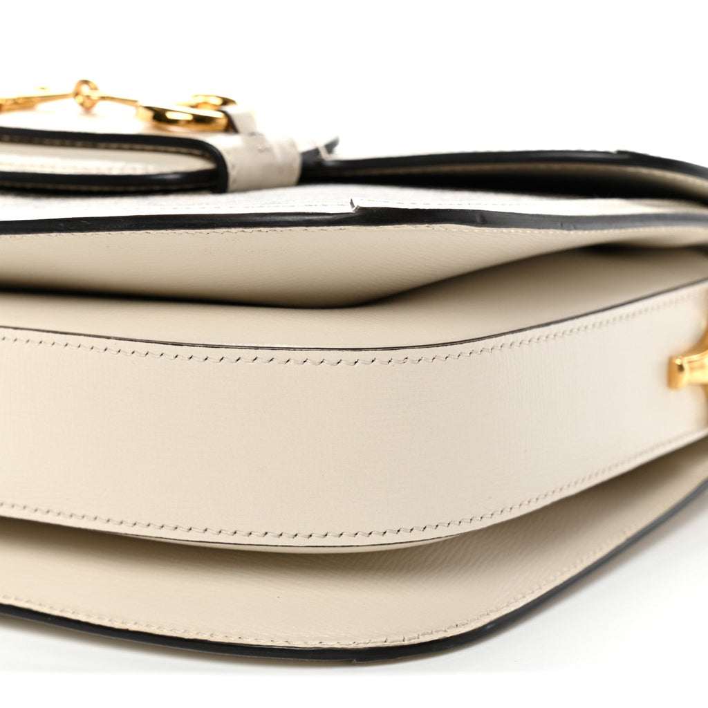 Gucci GG Supreme Monogram Horsebit 1955 Shoulder Bag Beige Mystic White